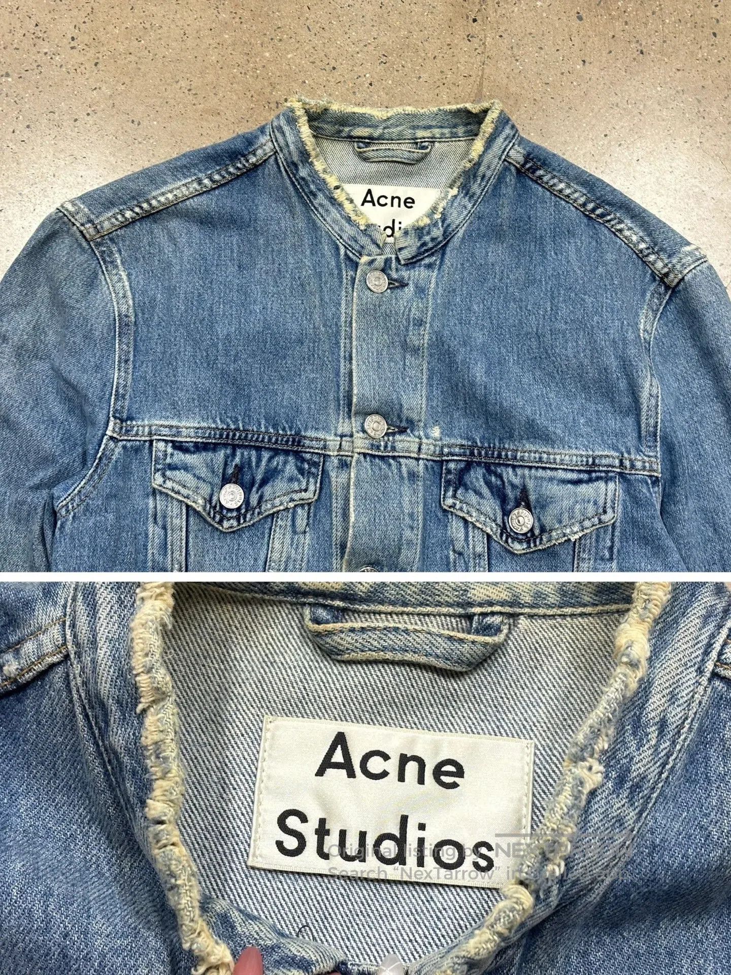 Acne Studios Acne Studios Collarless Denim Jacket. Size US M / EU 48-50 / 2 - 5 Thumbnail