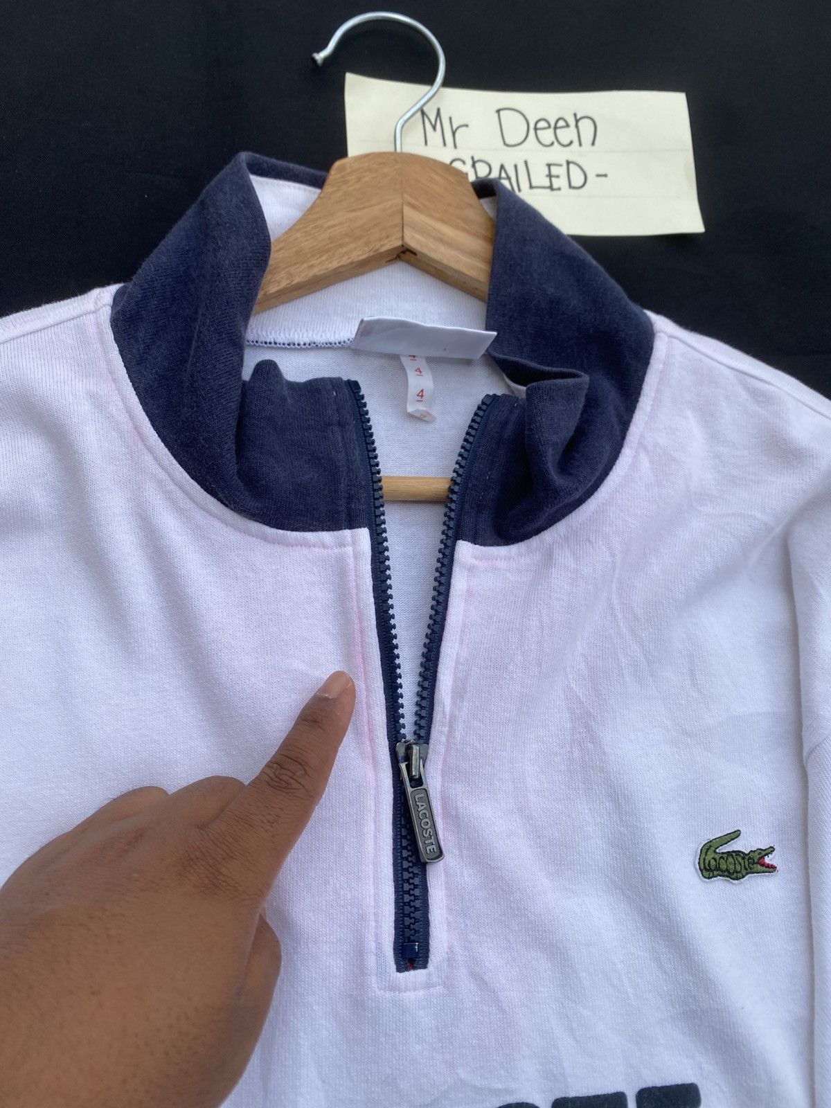 Lacoste Rare Vintage LACOSTE Half zipper Sweater Size US L / EU 52-54 / 3 - 13 Thumbnail