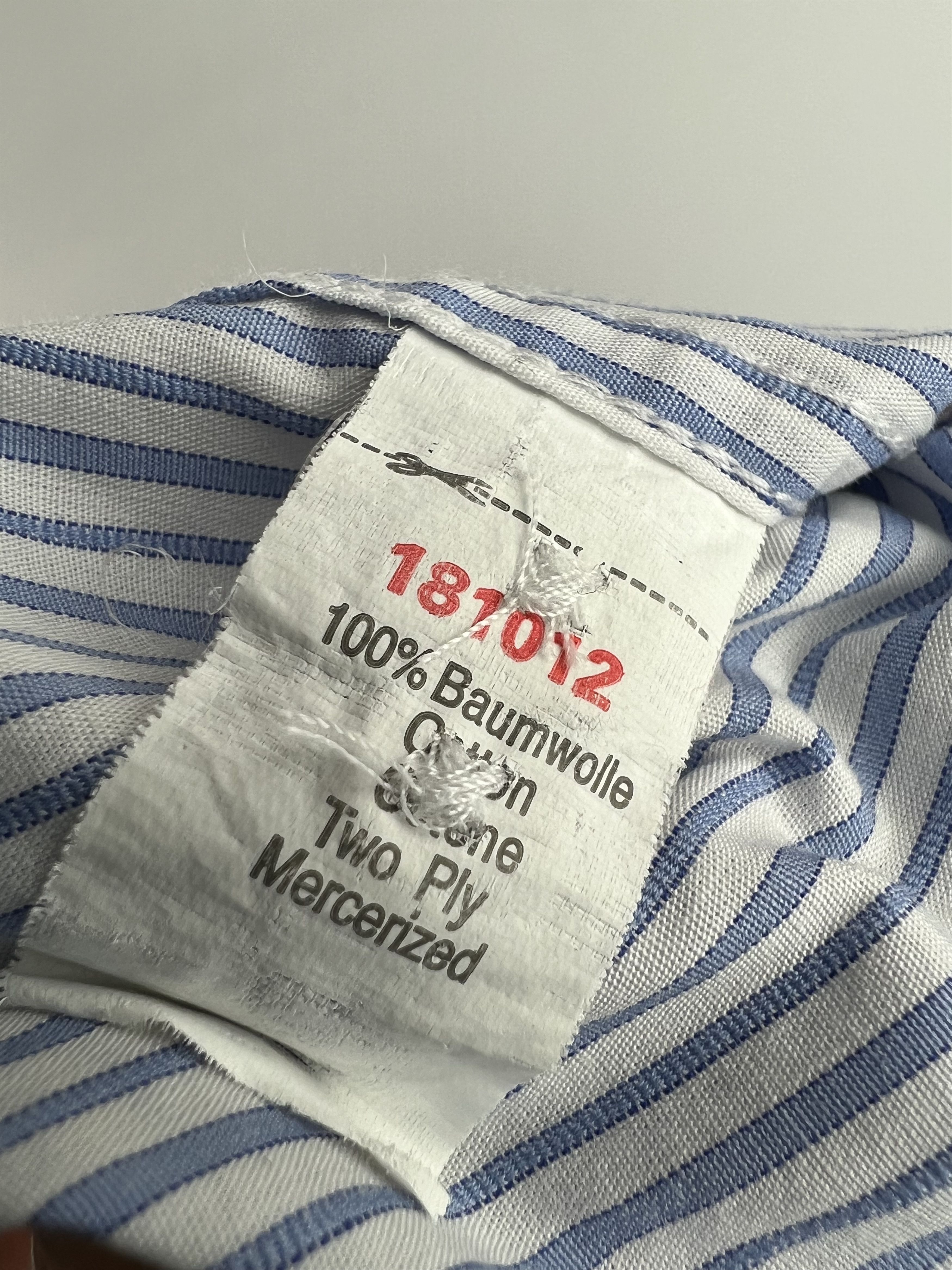 Balmain Balmain Men's Striped Button Up Shirt Size 37-38(S) Size US S / EU 44-46 / 1 - 4 Thumbnail