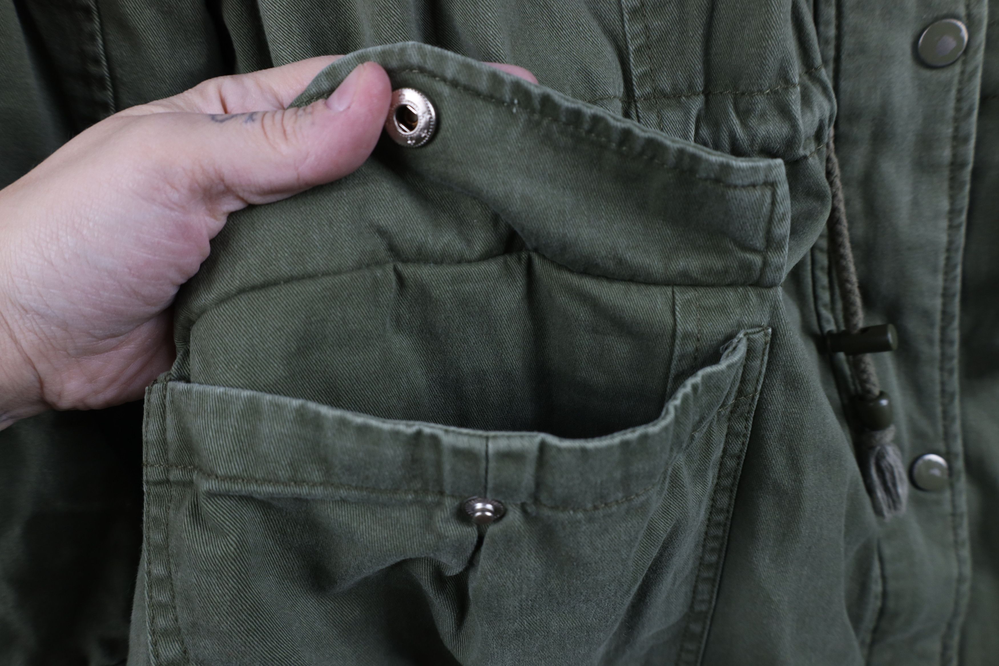Vintage Vintage 90s Streetwear Style Quilted Hooded Field Jacket Size 3XL / US 20-22 - 5 Thumbnail