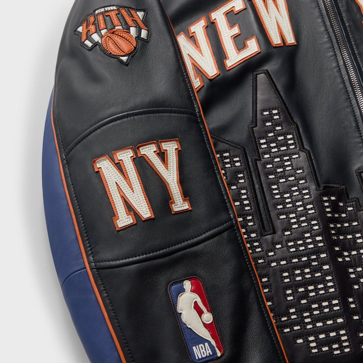 Avirex × Kith Kith for the New York Knicks Leather Moto Jacket Skyline XL Size US XL / EU 56 / 4 - 6 Thumbnail