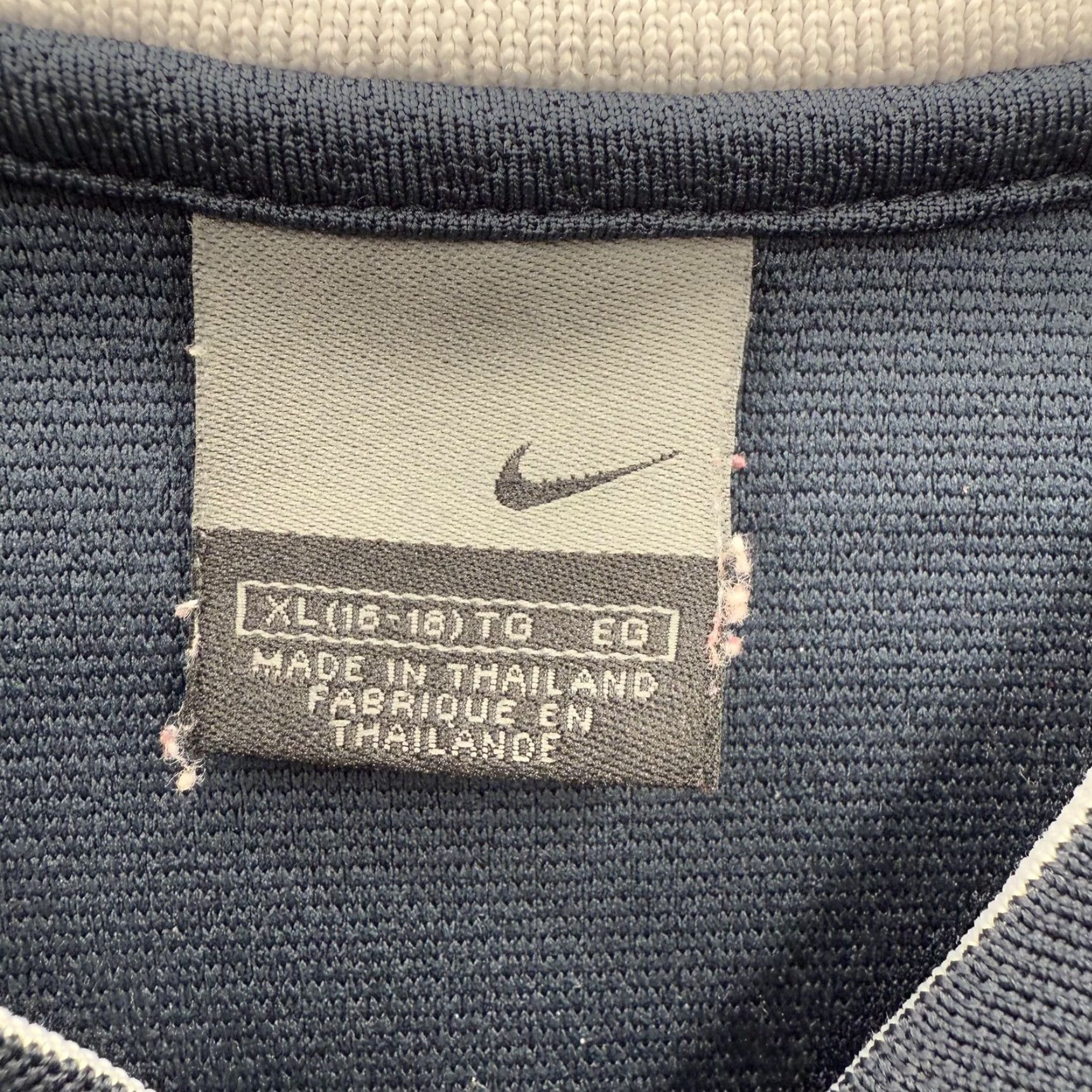 Nike Nike Jacket Women's XL Blue Full Zip Textured Bomber Athletic Striped Ribbed Trim Nike Swoosh Size XL / US 12-14 / IT 48-50 - 3 Thumbnail