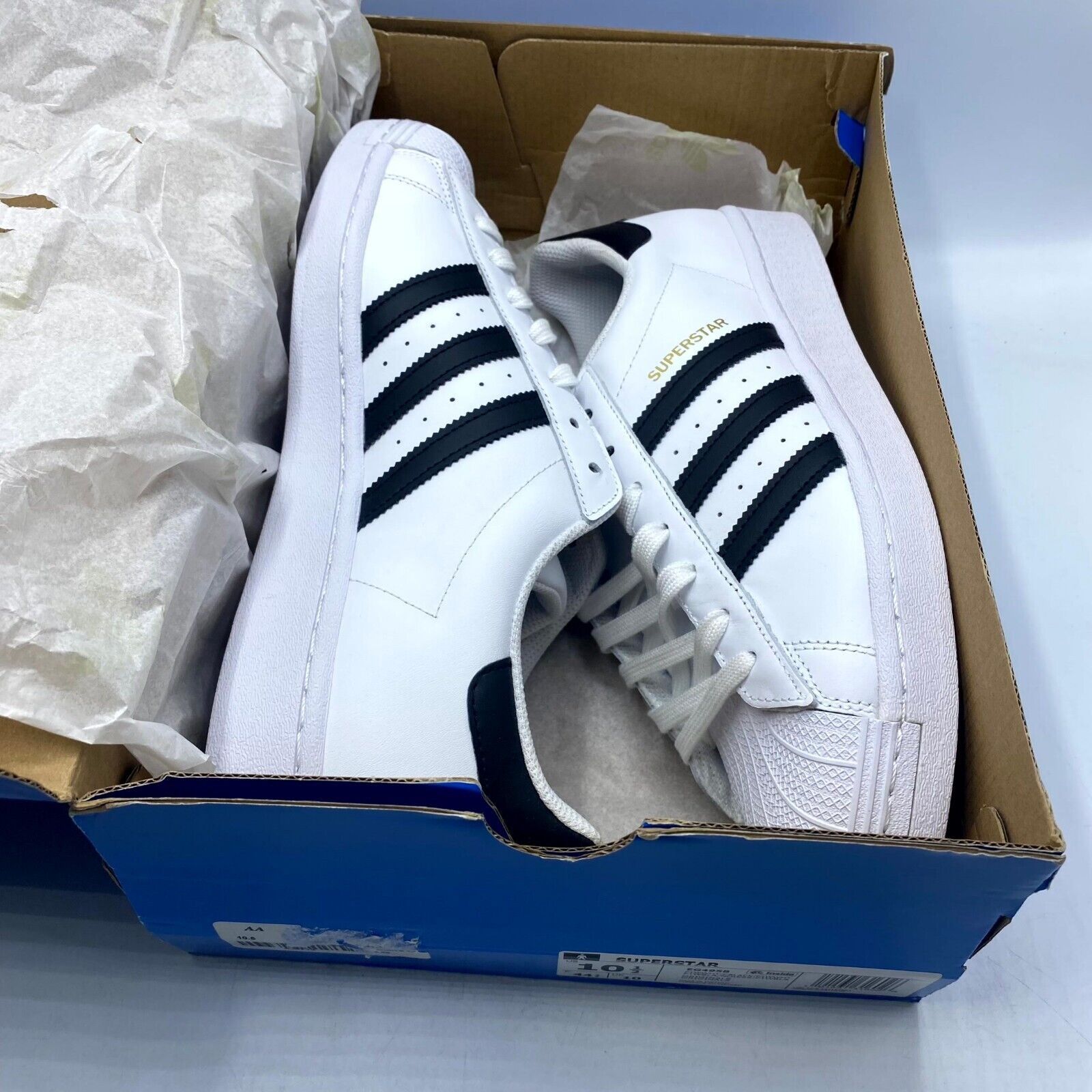 Adidas NEW Adidas Originals Superstar OG White Black EG4958 Men's Size US 11.5 / EU 44-45 - 8 Thumbnail