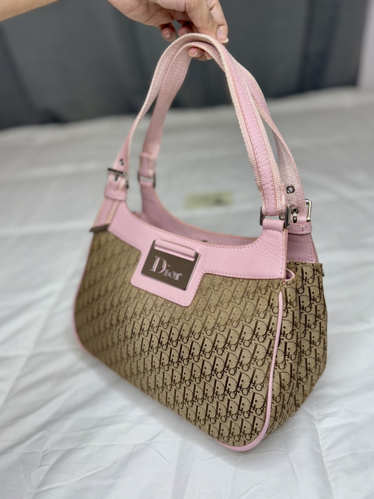 Christian Dior Monsieur x Dior Dior Street Chic Beige/pink Shoulder Bag Small, Women's