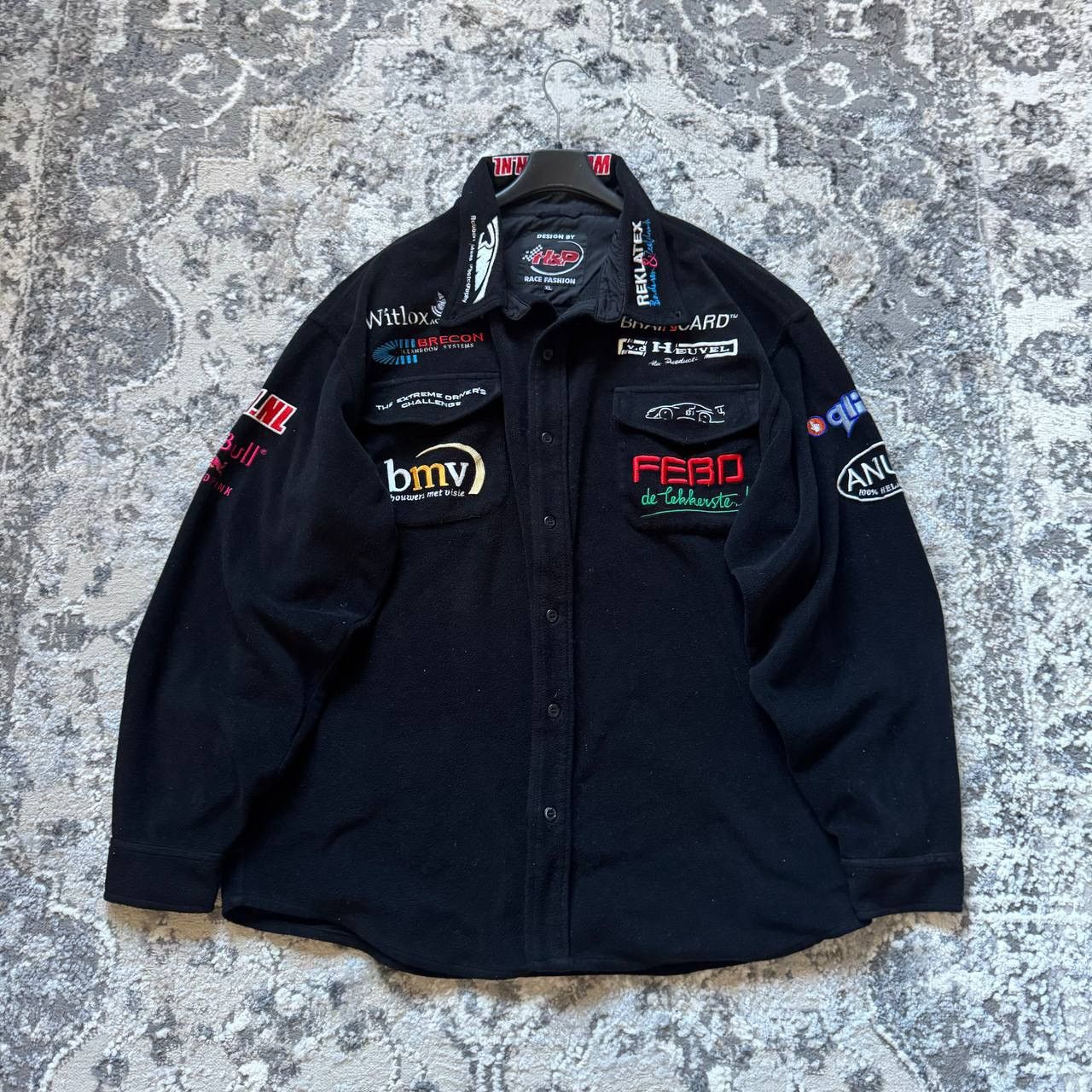 NASCAR Vintage Racing Nascar Fleece Racing Jacket Rider Moto Size US XL / EU 56 / 4 - 2 Thumbnail