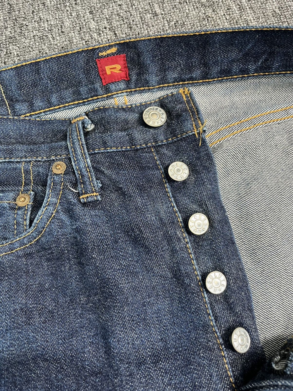 Japanese Brand × RESOLUTE × Vintage Vintage! 90s OG Resolute Jeans perfect faded Selvedge Jeans Size US 30 / EU 46 - 5 Thumbnail