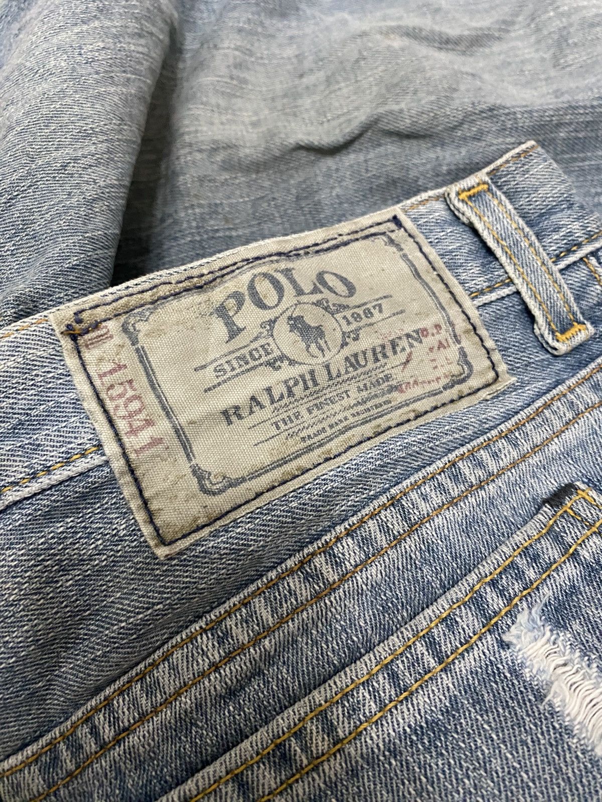 Polo Ralph Lauren × Ralph Lauren × Vintage Vintage polo ralph lauren denim sun faded denim Size US 31 - 11 Thumbnail