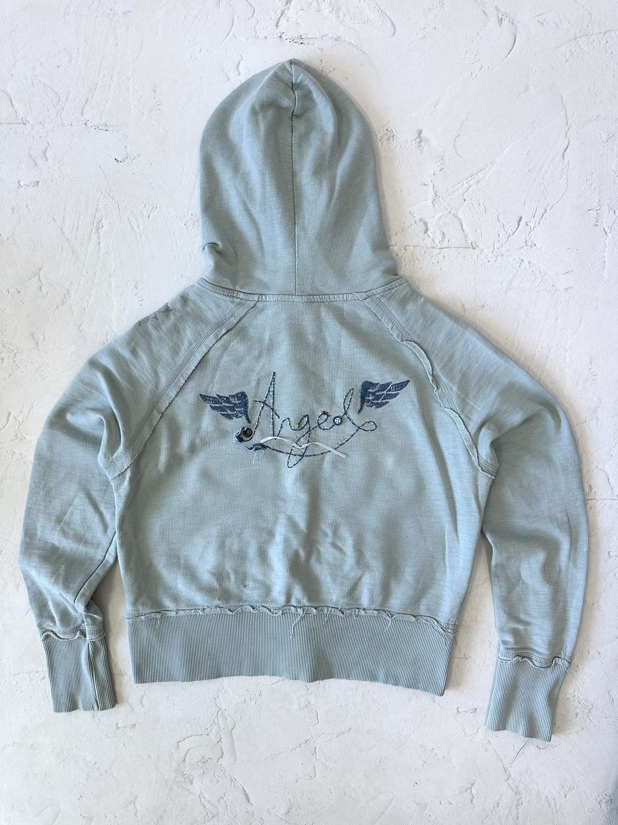 Beauty Beast × If Six Was Nine × Vintage Vintage Angel Distressed Crop Hoodie Size S / US 4 / IT 40 - 2 Thumbnail