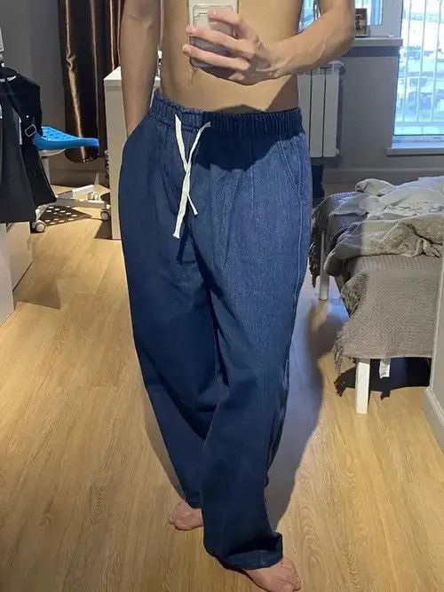 VIBE Cargo pants wide legs baggy jeans Korean loose straight y2k Size US 32 / EU 48 - 4 Thumbnail