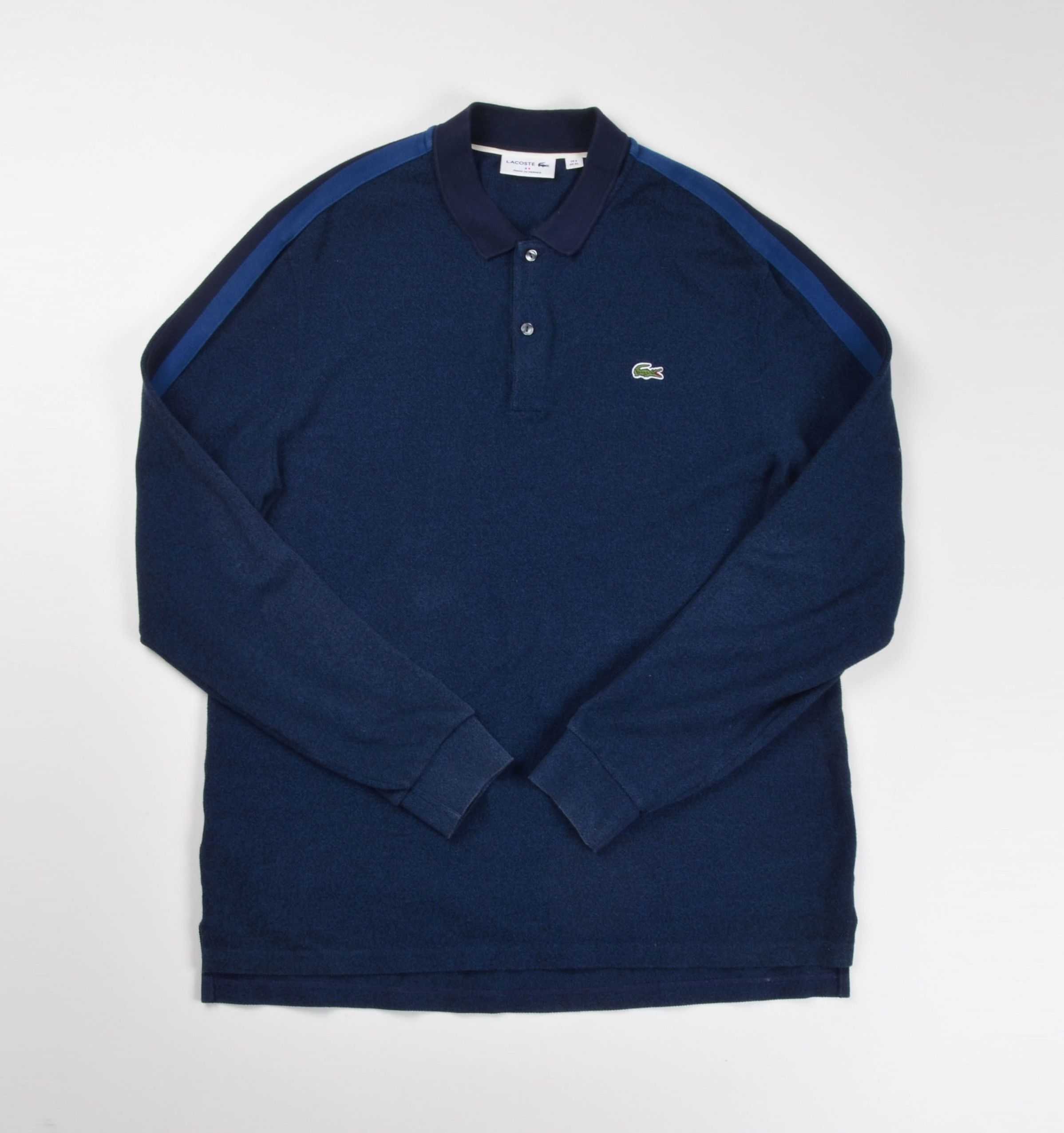 Lacoste Lacoste Blue Long Sleeve Polo Shirt Made in France Size US XXL / EU 58 / 5 - 1 Thumbnail