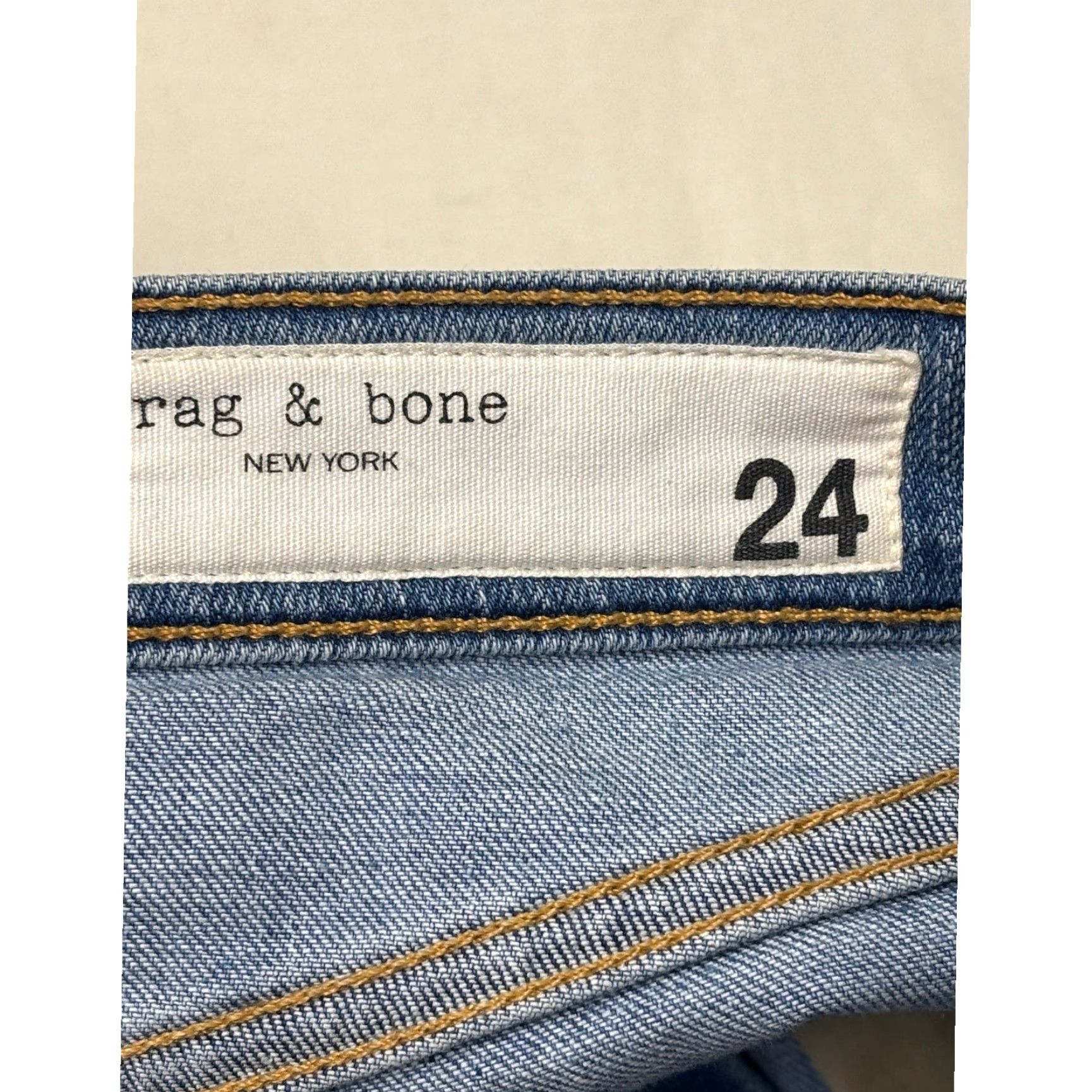Rag & Bone Rag & Bone Ankle Skinny Jeans Women 24 Blue Nelly Wash Zipper 24x28 Size 42" / US 20 - 5 Thumbnail