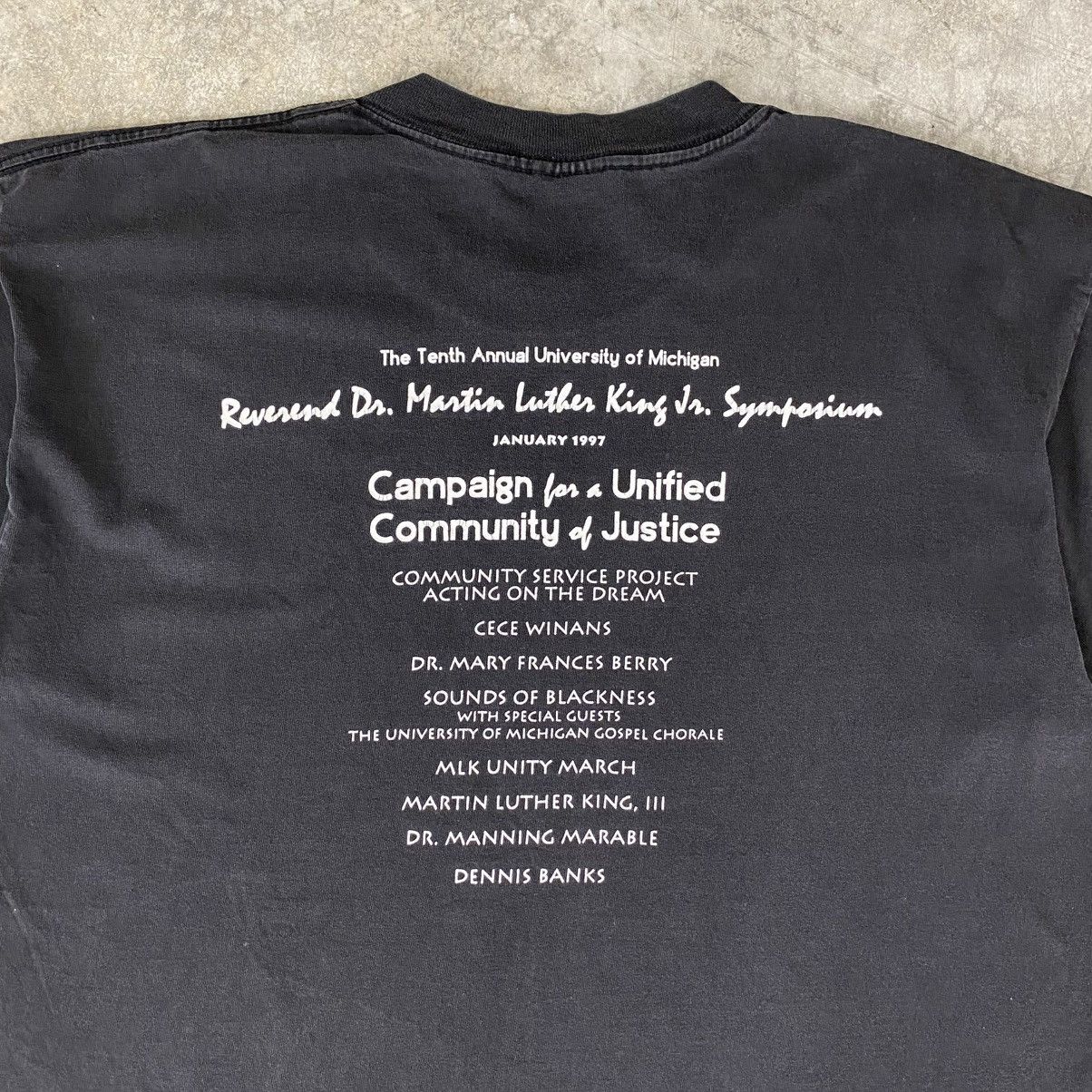 Rap Tees Vintage 1997 MLK. Jr Civil Rights Movement Portrait Rap Tee Size US XL / EU 56 / 4 - 7 Thumbnail
