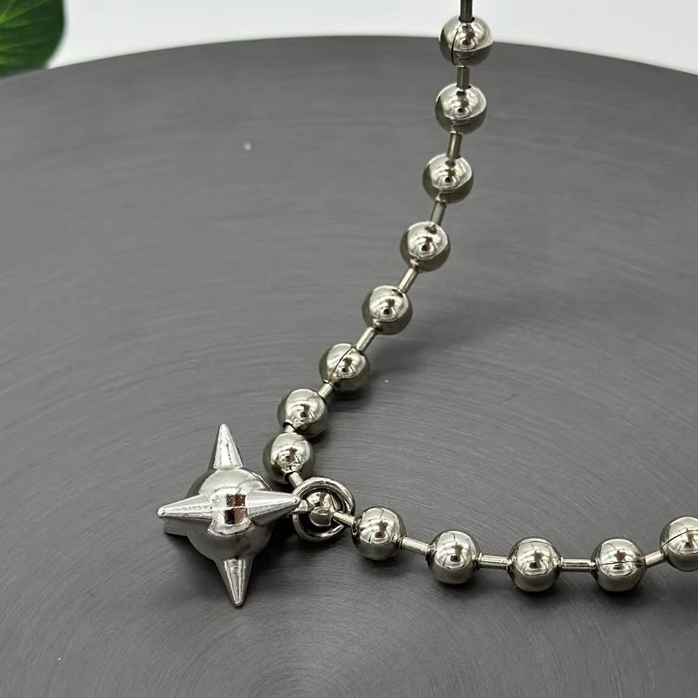 Sterling Silver Gunge Aesthetic 6mm Beads Ball Chain Size ONE SIZE - 3 Thumbnail