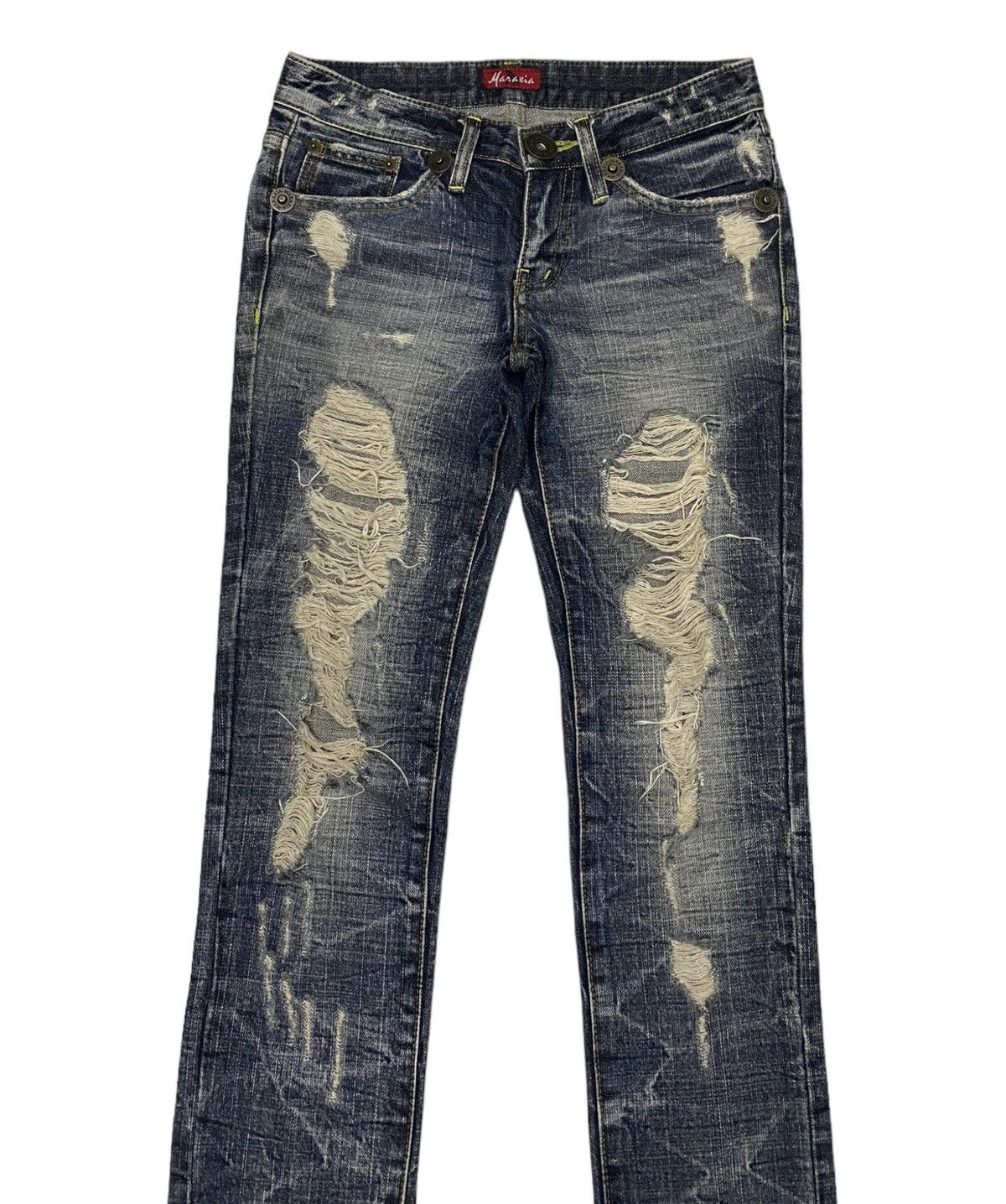 Hysteric Glamour × Japanese Brand 🔥RARE RIPS MARAXIA DISTRESSED DENIM JEANS Size 27" / US 4 / IT 40 - 5 Thumbnail