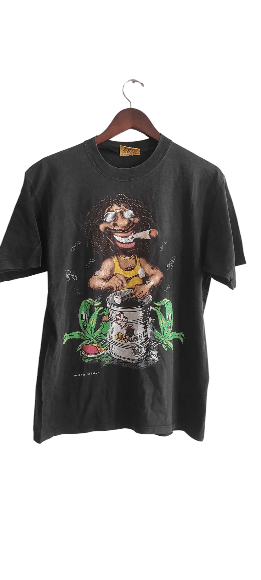 Vintage Vintage 90s Wear Me Baby Rasta Peace Parody tee Shirt Size US M / EU 48-50 / 2 - 1 Thumbnail