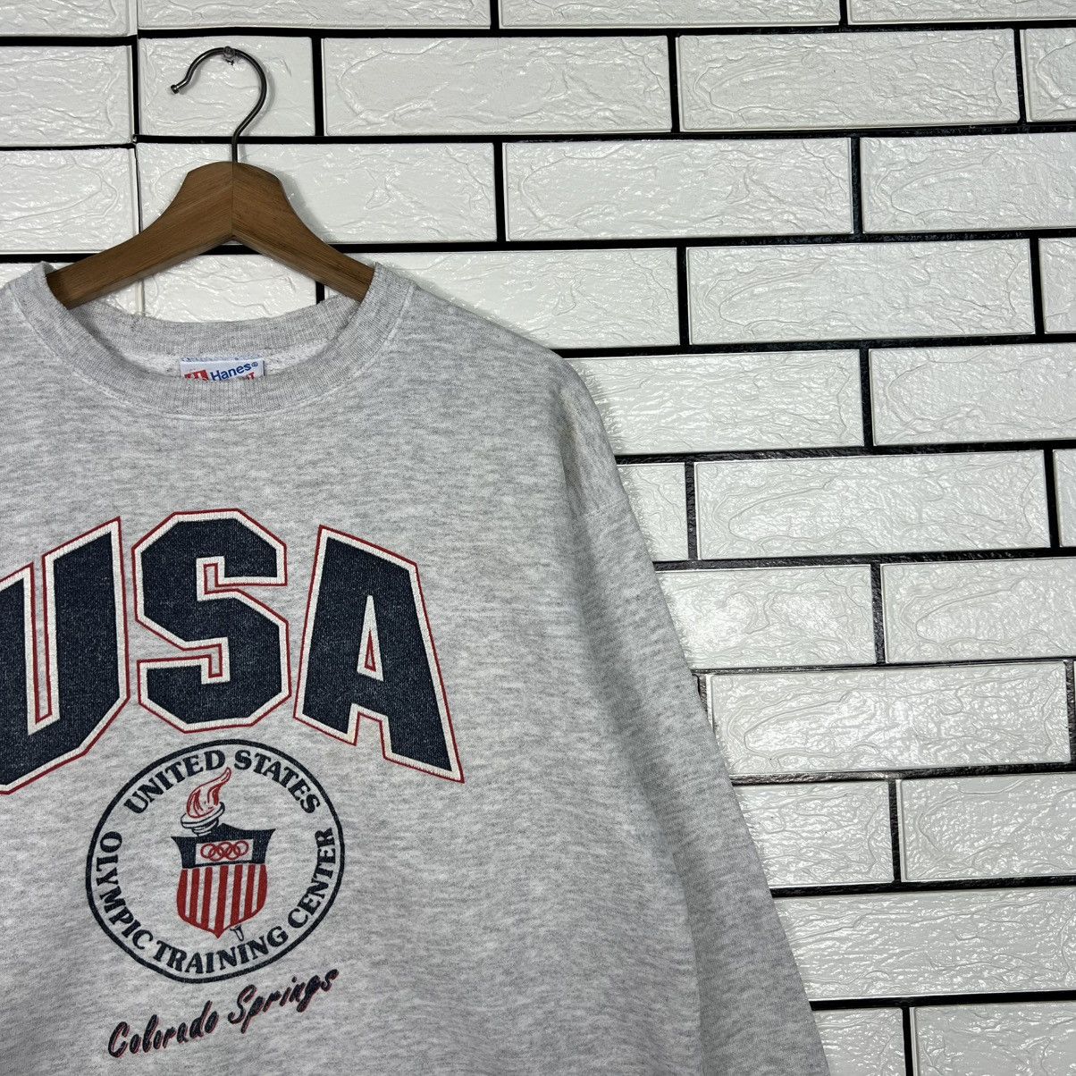 Hanes Vintage 90s US OLYMPIC Training Center Sweatshirt #3998-C182 Size US M / EU 48-50 / 2 - 5 Thumbnail