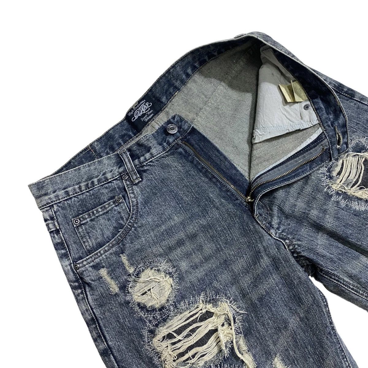 Japanese Brand Dhoper patchwork distressed denim Size US 34 / EU 50 - 4 Thumbnail