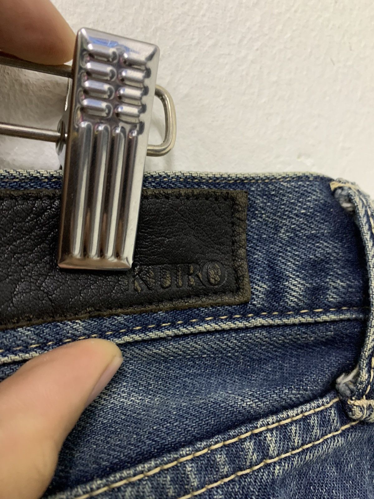 Japanese Brand KURO Selvedge Graphite Denim Size US 32 / EU 48 - 7 Thumbnail