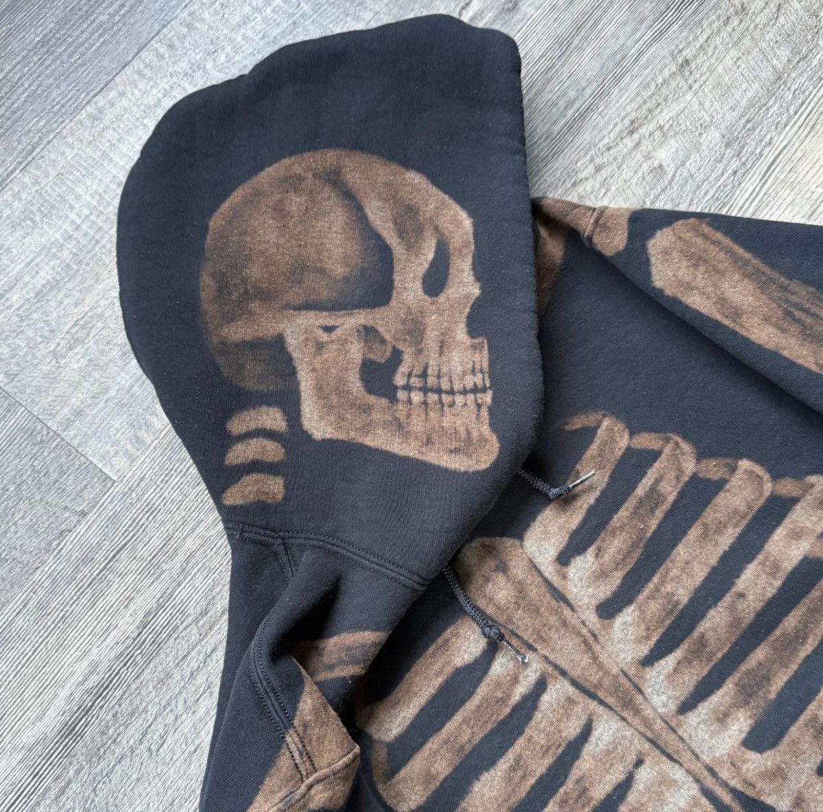 Russell Athletic Handmade bleached skeleton hoodie Size US L / EU 52-54 / 3 - 3 Thumbnail