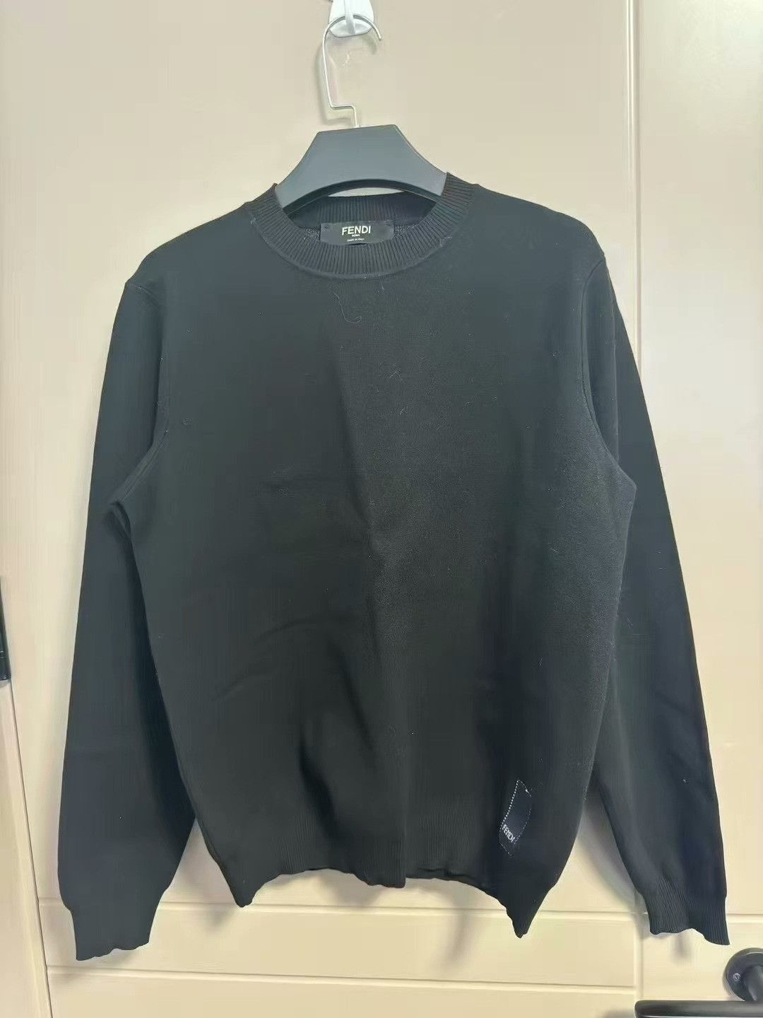 fendi black crew neck sweater size 46