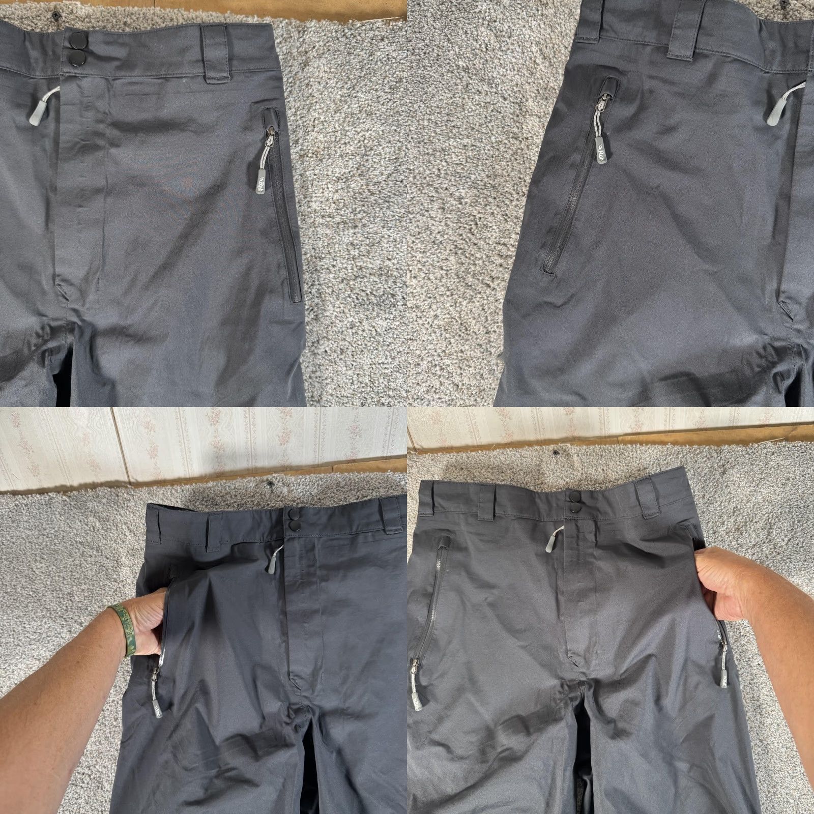 Rab Rab Mens XL Pants Neo Polartec NeoShell Waterproof Snow Hiking Ski QWE-75 Weatherproof Pants Size US 36 / EU 52 - 8 Thumbnail