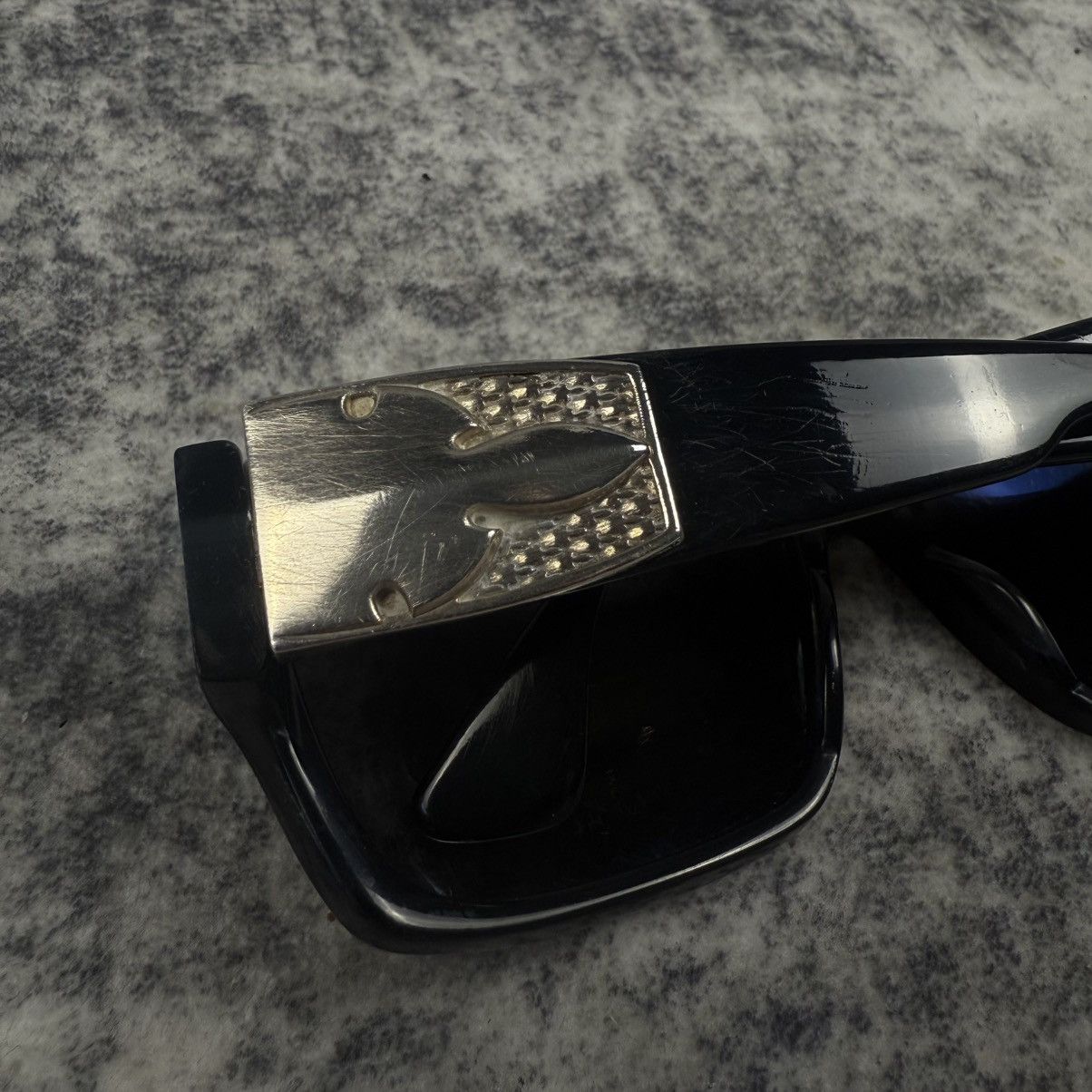 Chrome Hearts Chrome Hearts G-MONEY Black Silver Cross Shield Sunglasses Size ONE SIZE - 3 Thumbnail
