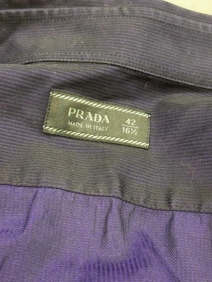 Prada 2000s Prada Minimalist Navy Shirt Size US M / EU 48-50 / 2 - 8 Thumbnail