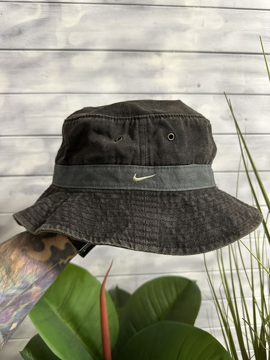 Nike Very Rare Vintage Panama Hat Nike Small Swoosh Drill Grailed 5660