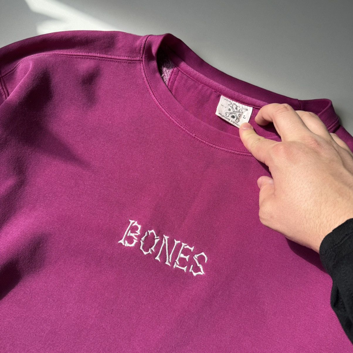 Man Made In Australia × Vintage Billy Bones Club Australian Brand Streetwear Pink Sweatshirt Size US L / EU 52-54 / 3 - 2 Thumbnail
