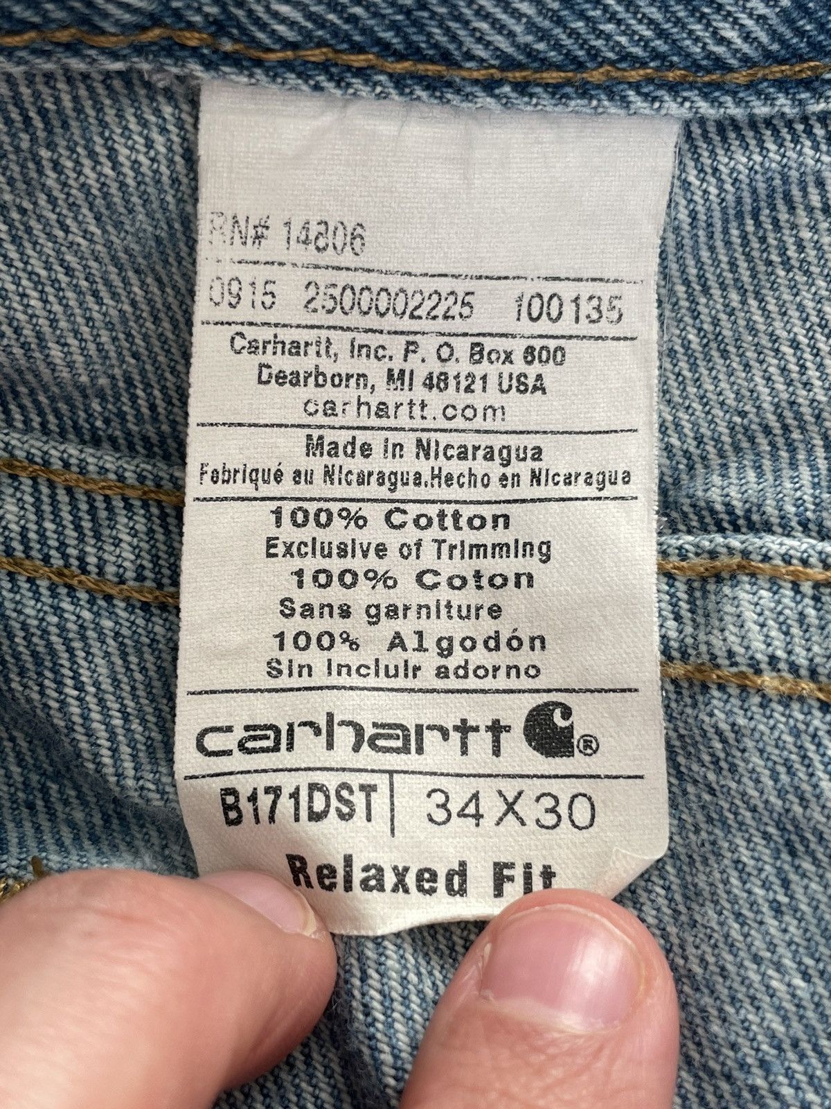 Carhartt Vintage Carhartt B171 DST Carpenter Jeans Size US 34 / EU 50 - 5 Thumbnail