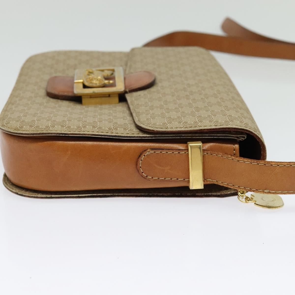 Celine CELINE Macadam Canvas Shoulder Bag Pvc Beige Gold Size ONE SIZE - 5 Thumbnail