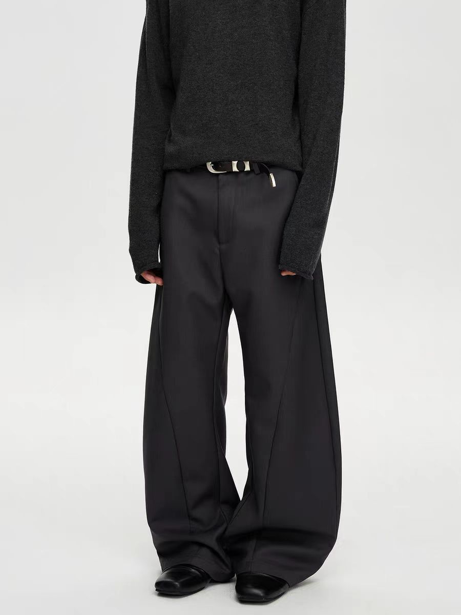 Black baggy casual pants