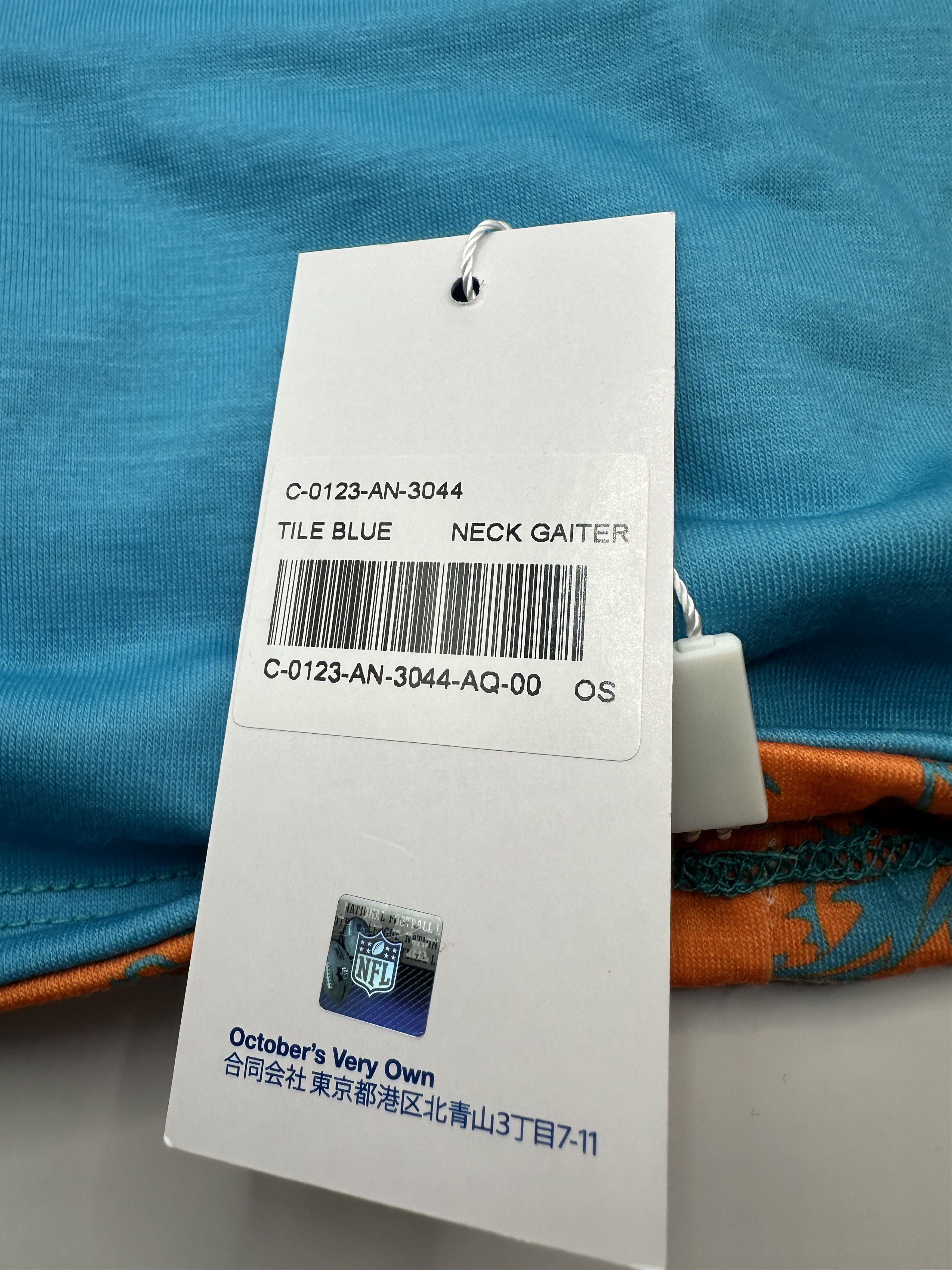 NFL × October's Very Own OVO x NFL Miami Dolphins Neck Gaiter - new with tags RARE Size ONE SIZE - 6 Thumbnail