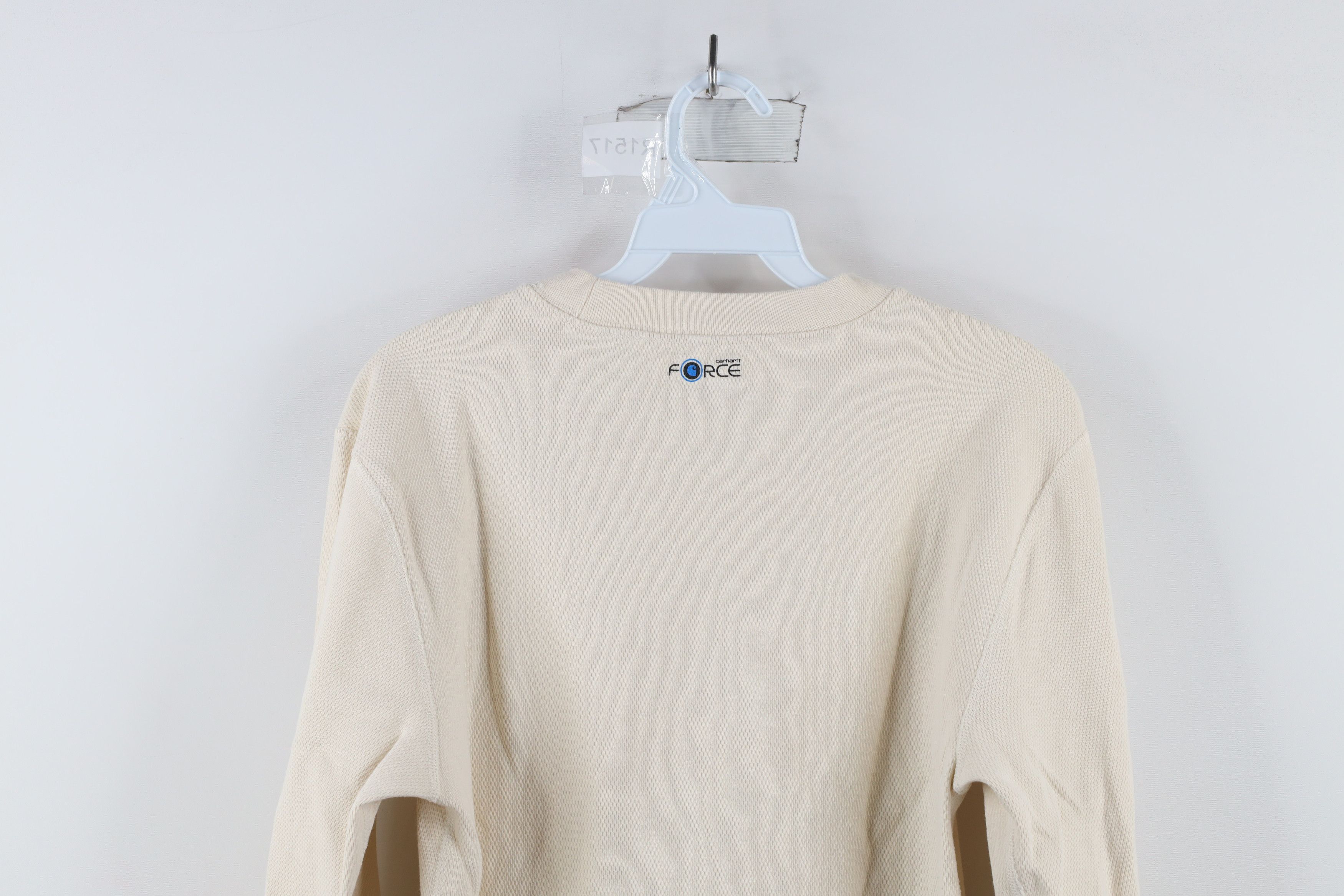 Carhartt × Vintage Vintage Carhartt Thermal Knit Long Sleeve T-Shirt Cream Size US M / EU 48-50 / 2 - 11 Thumbnail