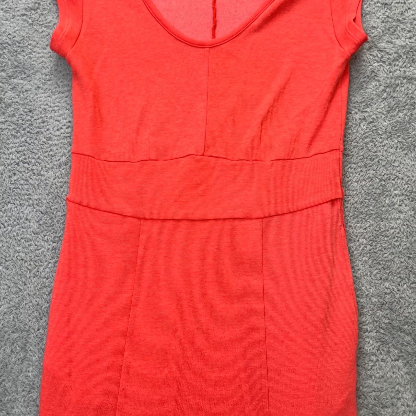 Toad&Co VINTAGE Toad&Co Dress Womens Small Red Shift Cotton Stretch Scoop Neck Cap Sleeve Size S / US 4 / IT 40 - 5 Thumbnail