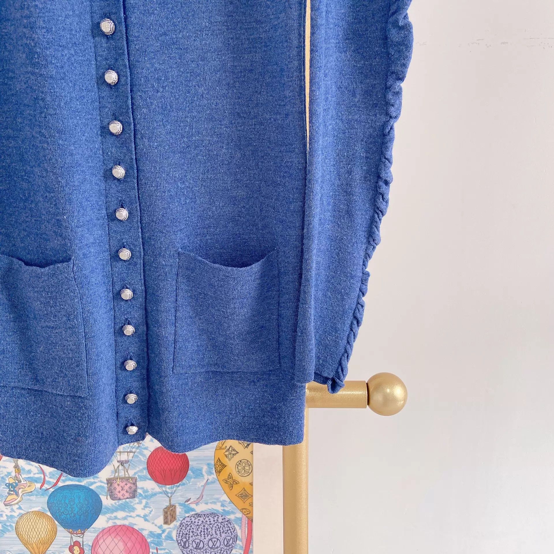Balenciaga BALENCIAGA blue cardigan 36 pre-owned Size XS / US 0-2 / IT 36-38 - 4 Thumbnail