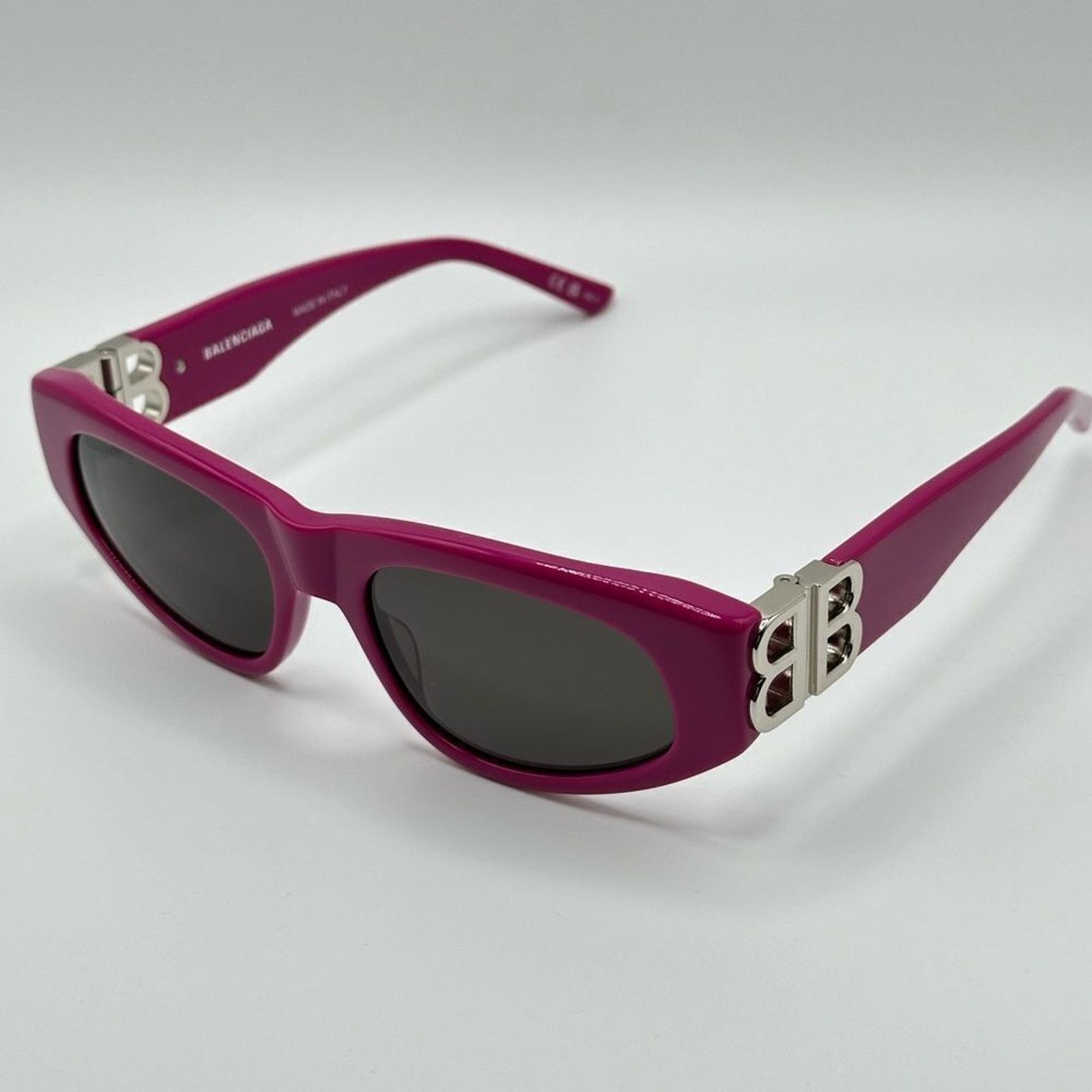 Balenciaga NEW BALENCIAGA BB0095S 017 Fuchsia/Silver/Grey Sunglasses Size ONE SIZE - 5 Thumbnail