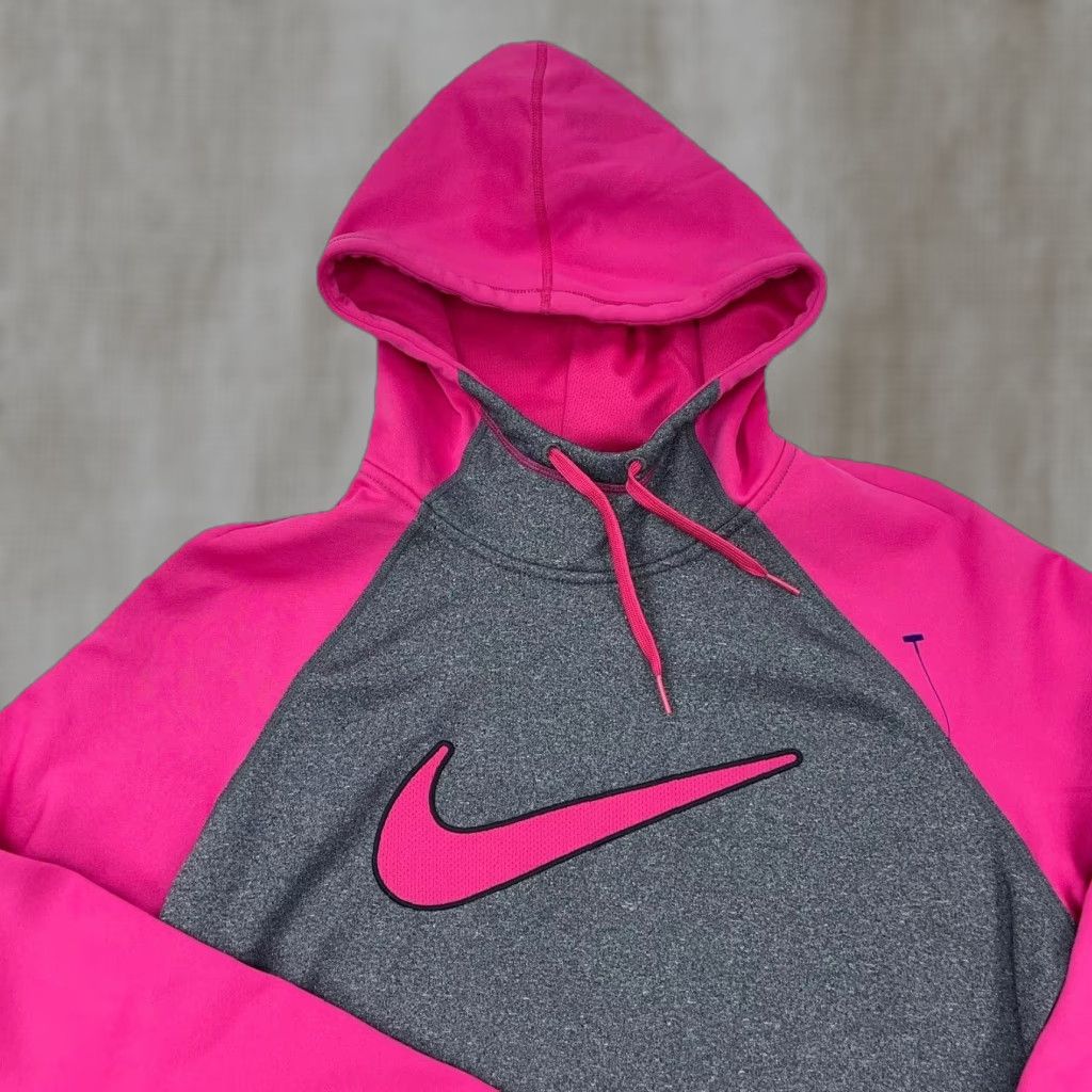 Nike Nike Hoodie Women M Pink Gray Sweatshirt Pullover Logo All Seasons Lightweight Hooded Modern Sports Wear Womens Size M / US 6-8 / IT 42-44 - 1 Thumbnail