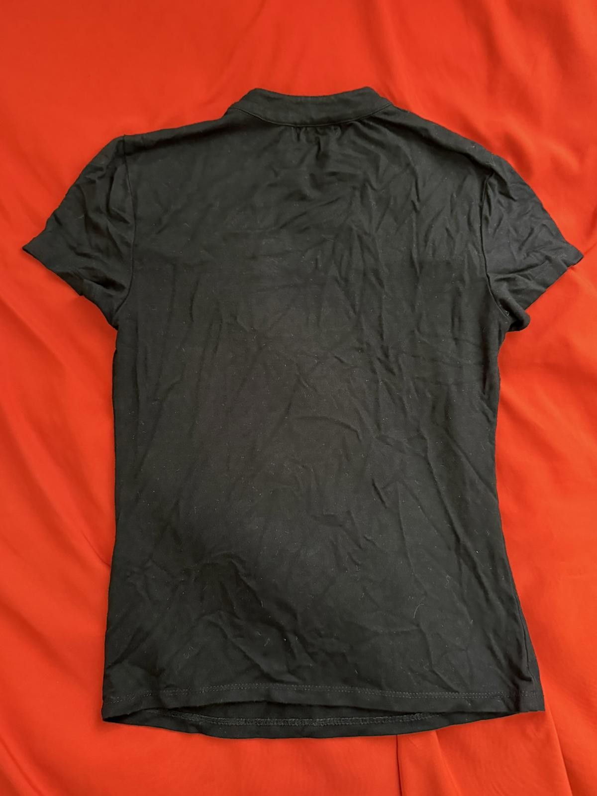 Other STRADIVARIUS Button T-shirt in Black (MEDIUM) Size M / US 6-8 / IT 42-44 - 3 Thumbnail