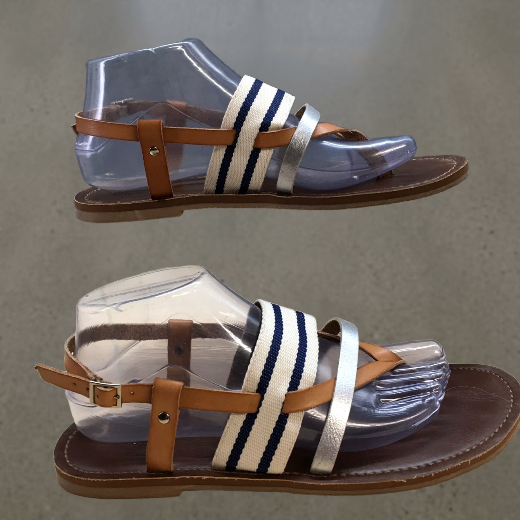 Mossimo Mossimo Sandals Womens 9 Slingback Brown Hook & Loop Casual Flats Size US 9 / IT 39 - 1 Thumbnail