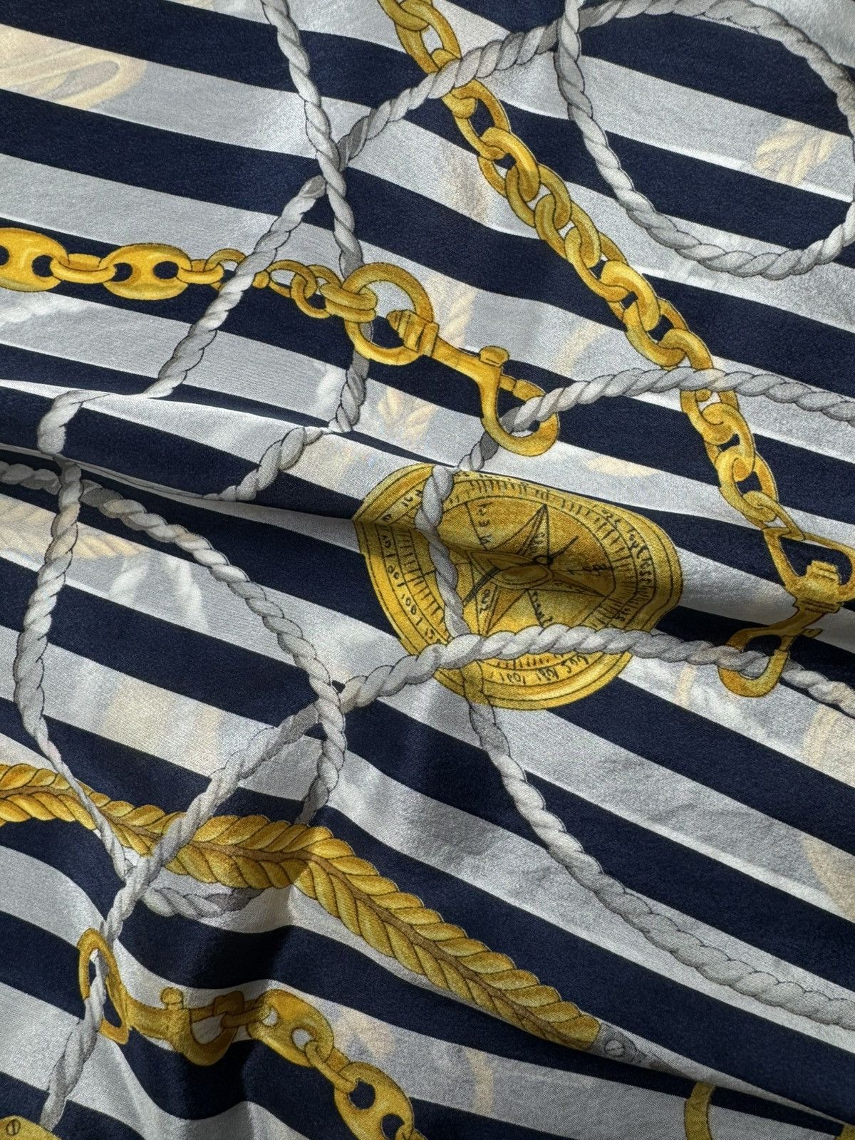Polo Ralph Lauren Lauren Ralph Lauren 100% Silk Scarf Nautical Anchor Size ONE SIZE - 6 Thumbnail