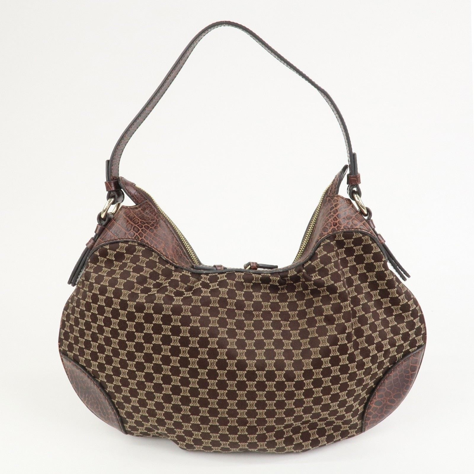 Celine Celine Macadam Canvas Shoulder Bag Brown Size ONE SIZE - 2 Thumbnail