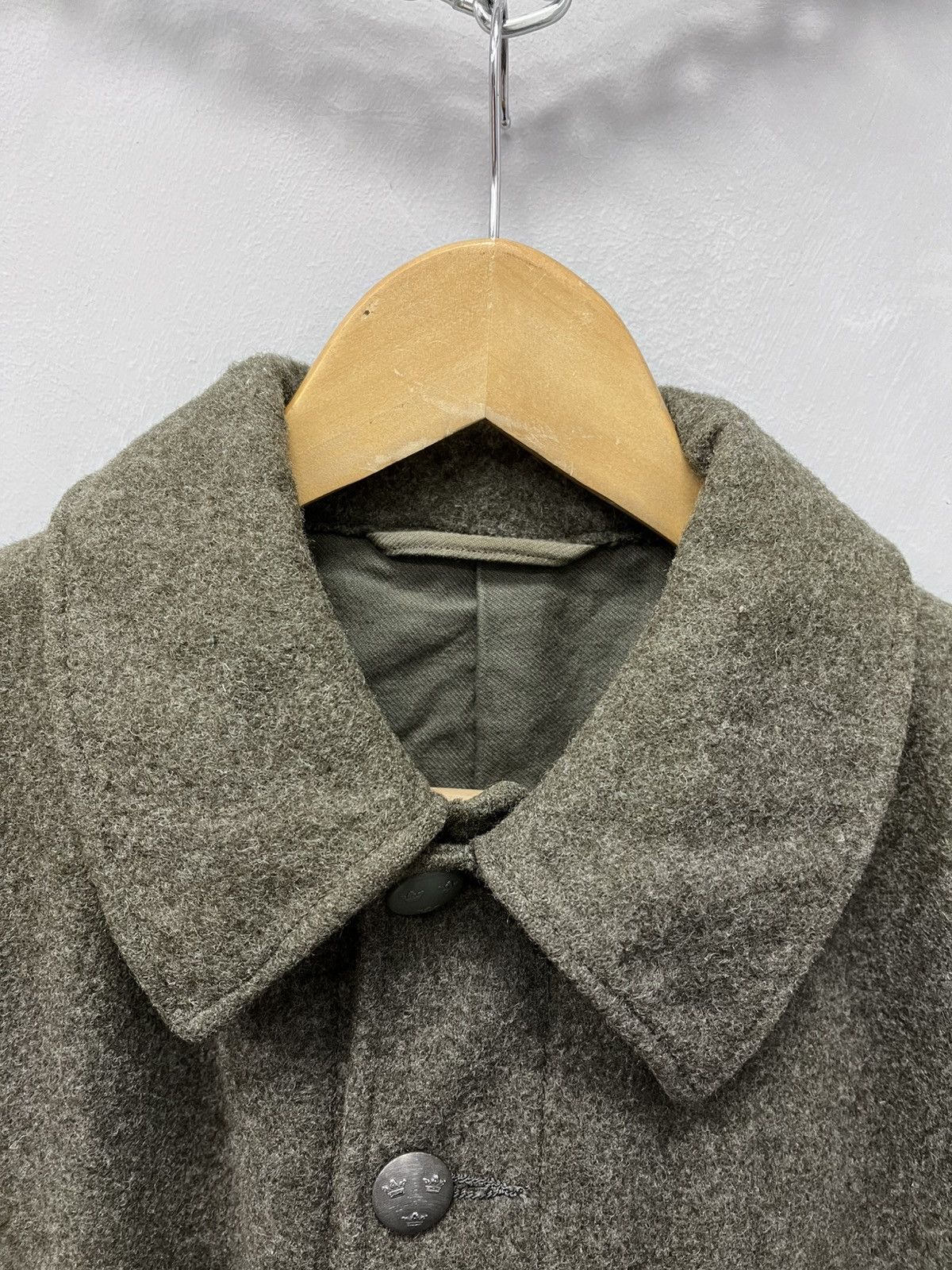 Japanese Brand × Vintage Vintage Wool Jacket Swedish Military 1955 Heavy Jacket Army Size US M / EU 48-50 / 2 - 5 Thumbnail