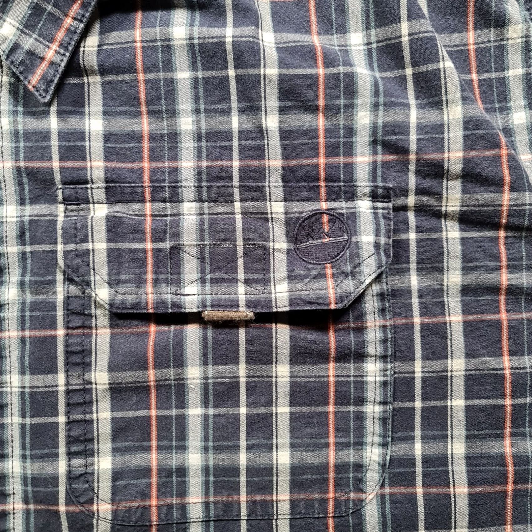 Wrangler VINTAGE Wrangler Mens Shirt Blue XL Check Short Sleeve Cotton Utility Button Up Size US XL / EU 56 / 4 - 4 Thumbnail