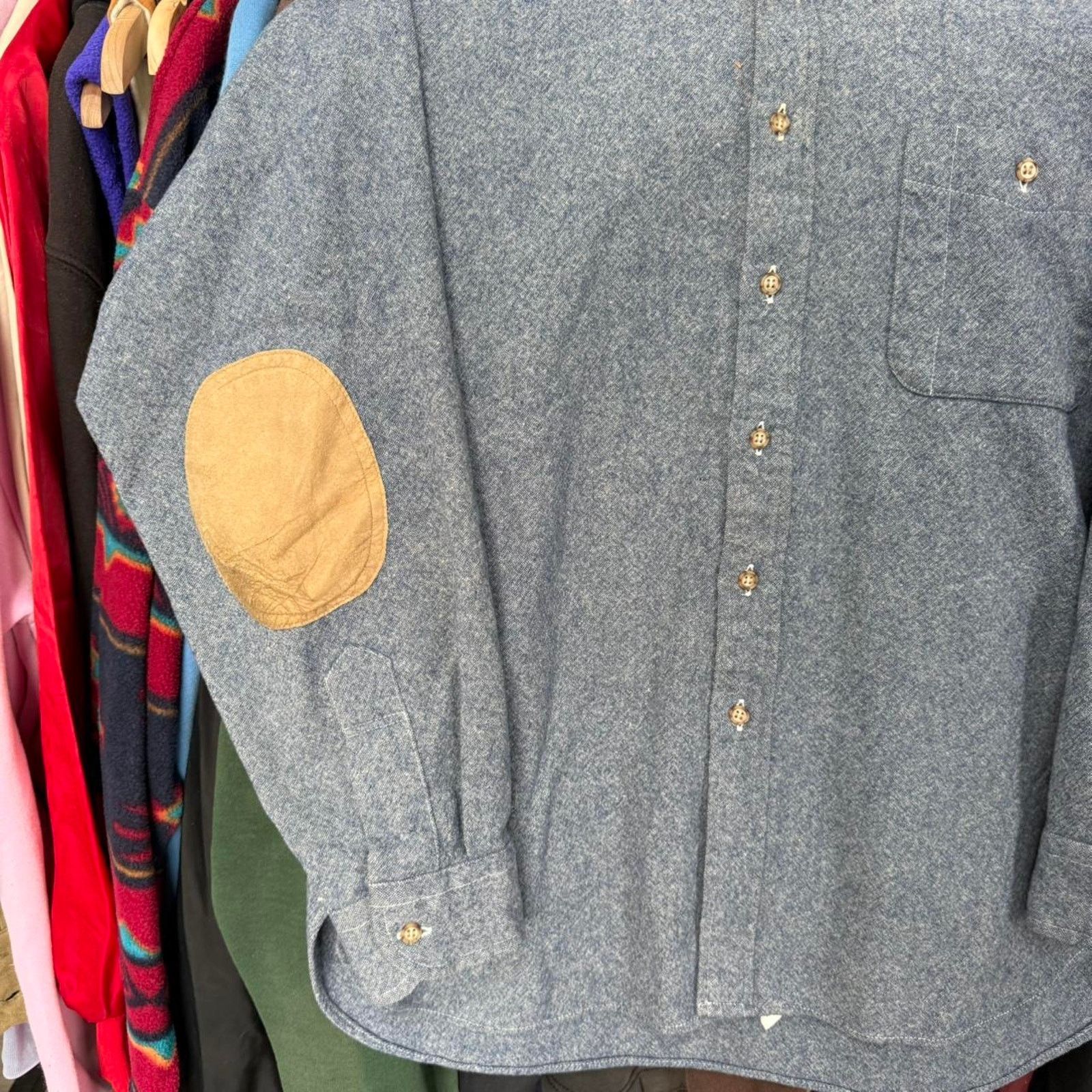 Pendleton Vintage Pendleton Late 60s Flannel Elbow Patches Blue Size US L / EU 52-54 / 3 - 4 Thumbnail