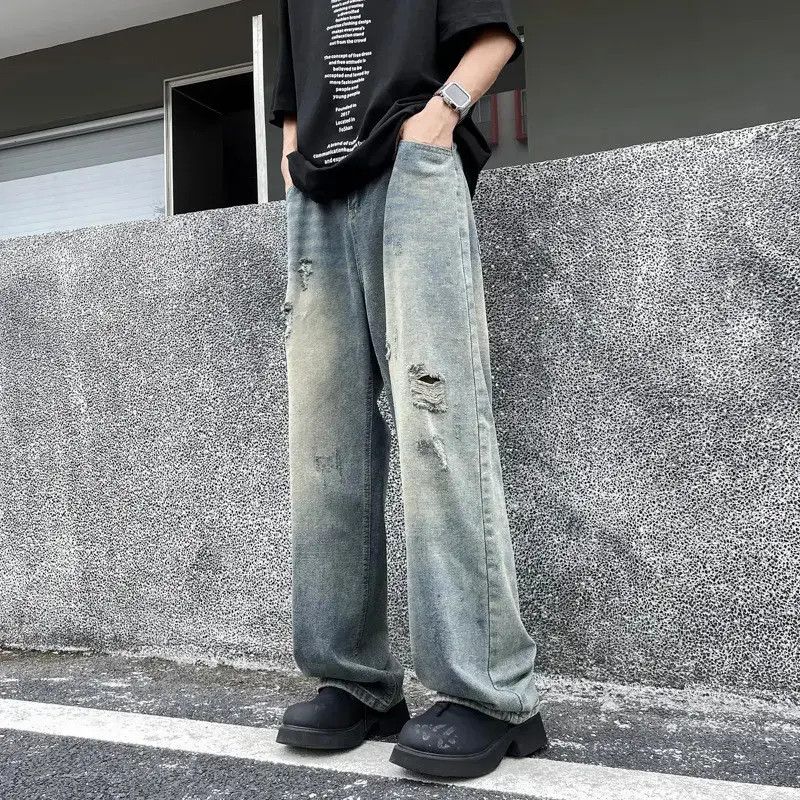 Japanese Brand Retro loose wide leg casual jeans Size US 30 / EU 46 - 1 Thumbnail