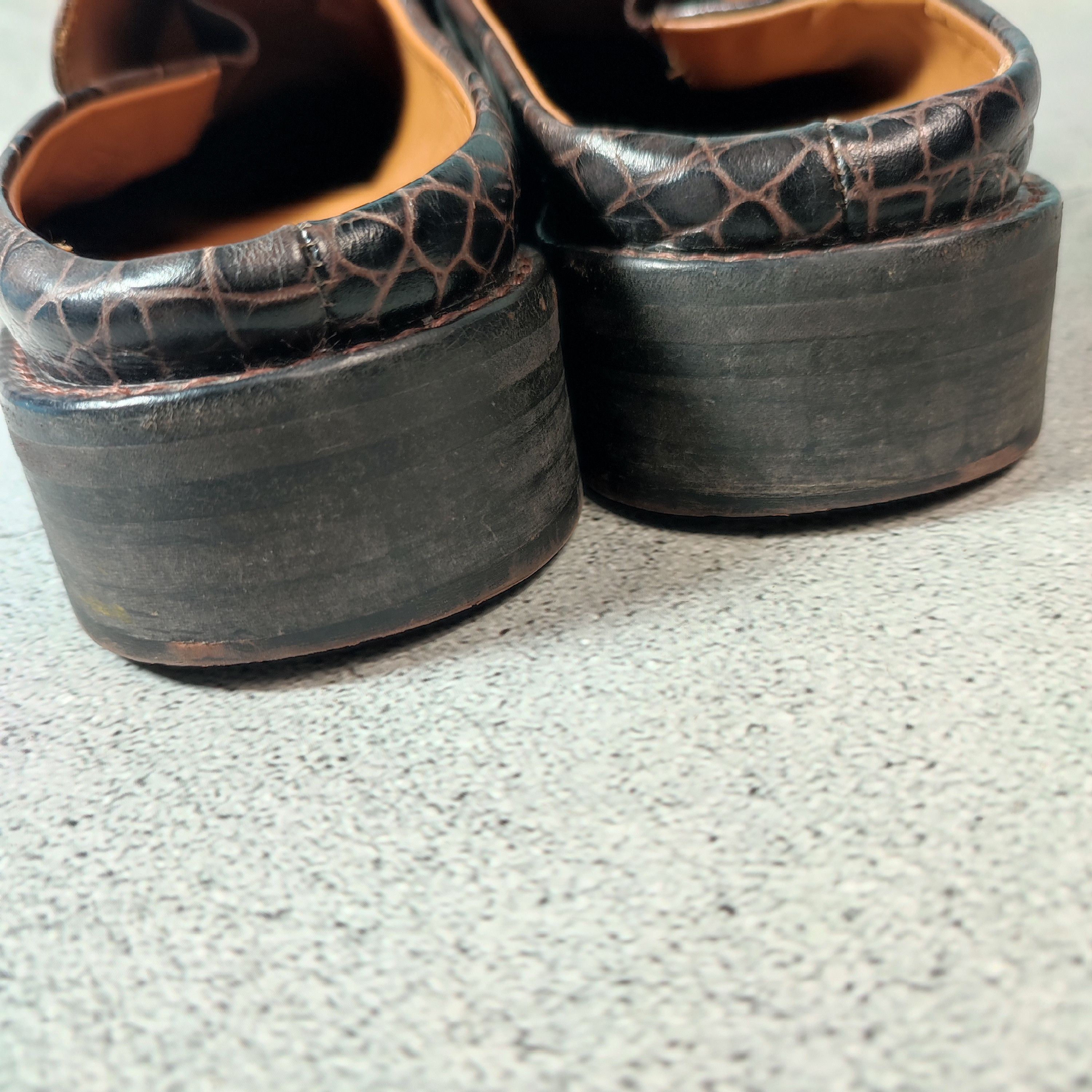 Martine Rose Martine Rose square toe croc leather / Cuban chain Mules Size US 7 / IT 37 - 11 Thumbnail