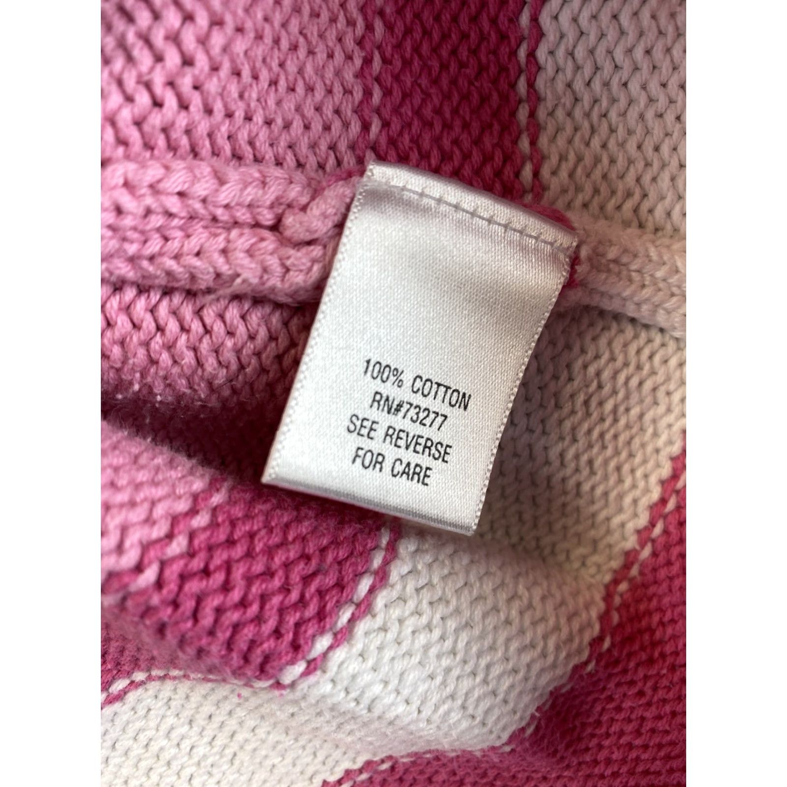 Croft & Barrow Croft & Barrow Women's Large Pink Red White Cable Knit Pullover Sweater / 62-11 Size L / US 10 / IT 46 - 5 Thumbnail