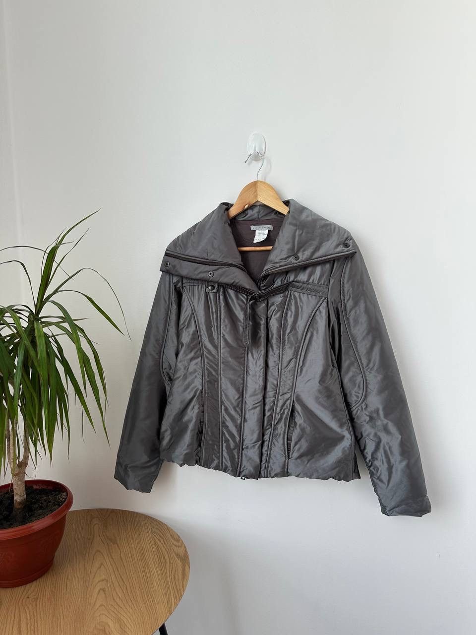 Sarah Pacini × Vintage Vintage Sarah Pacini Nylon Gray Womens Jacket Size S / US 4 / IT 40 - 5 Thumbnail
