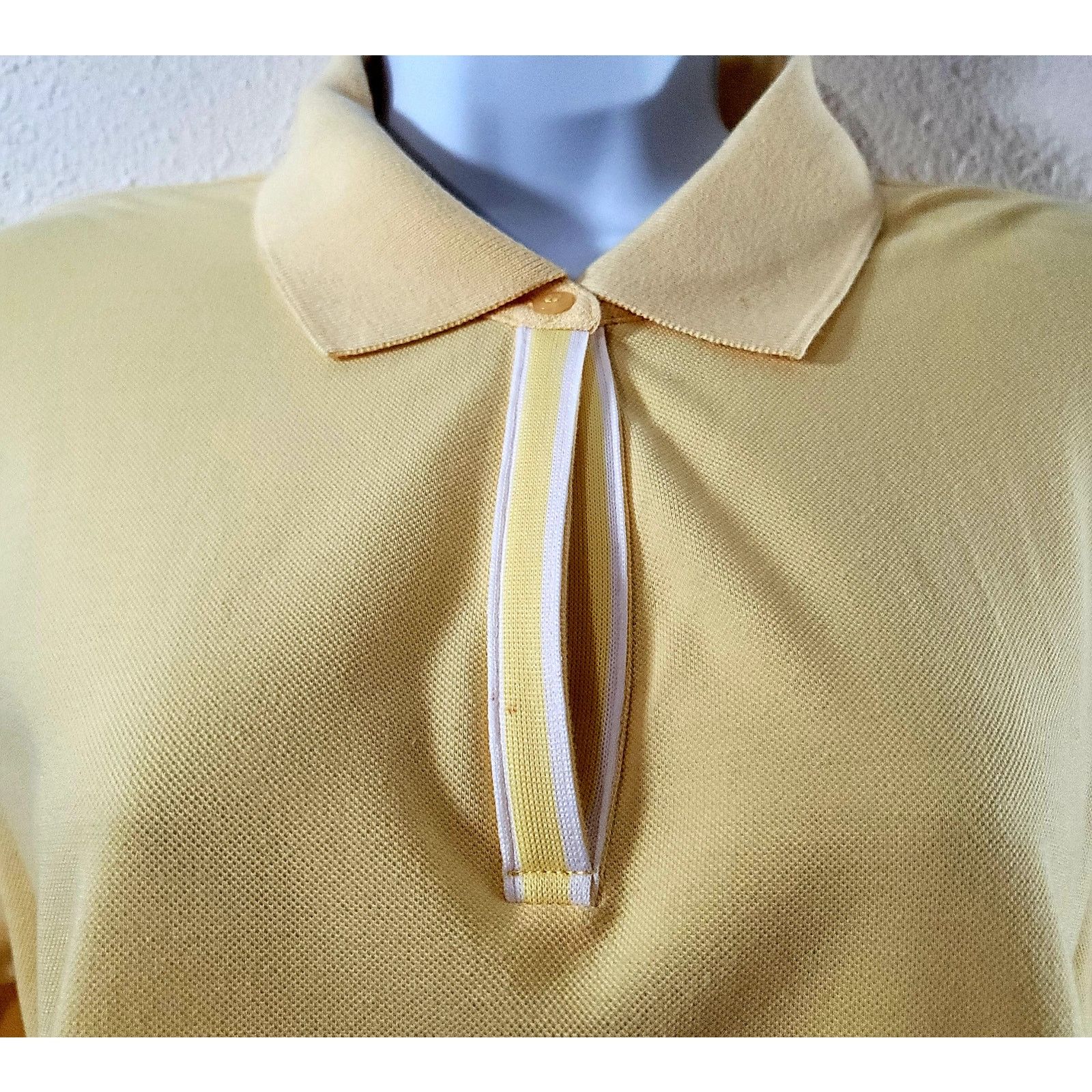 Other Draper's & Damon's Yellow Long Sleeve Polo Top XL Size XL / US 12-14 / IT 48-50 - 2 Thumbnail
